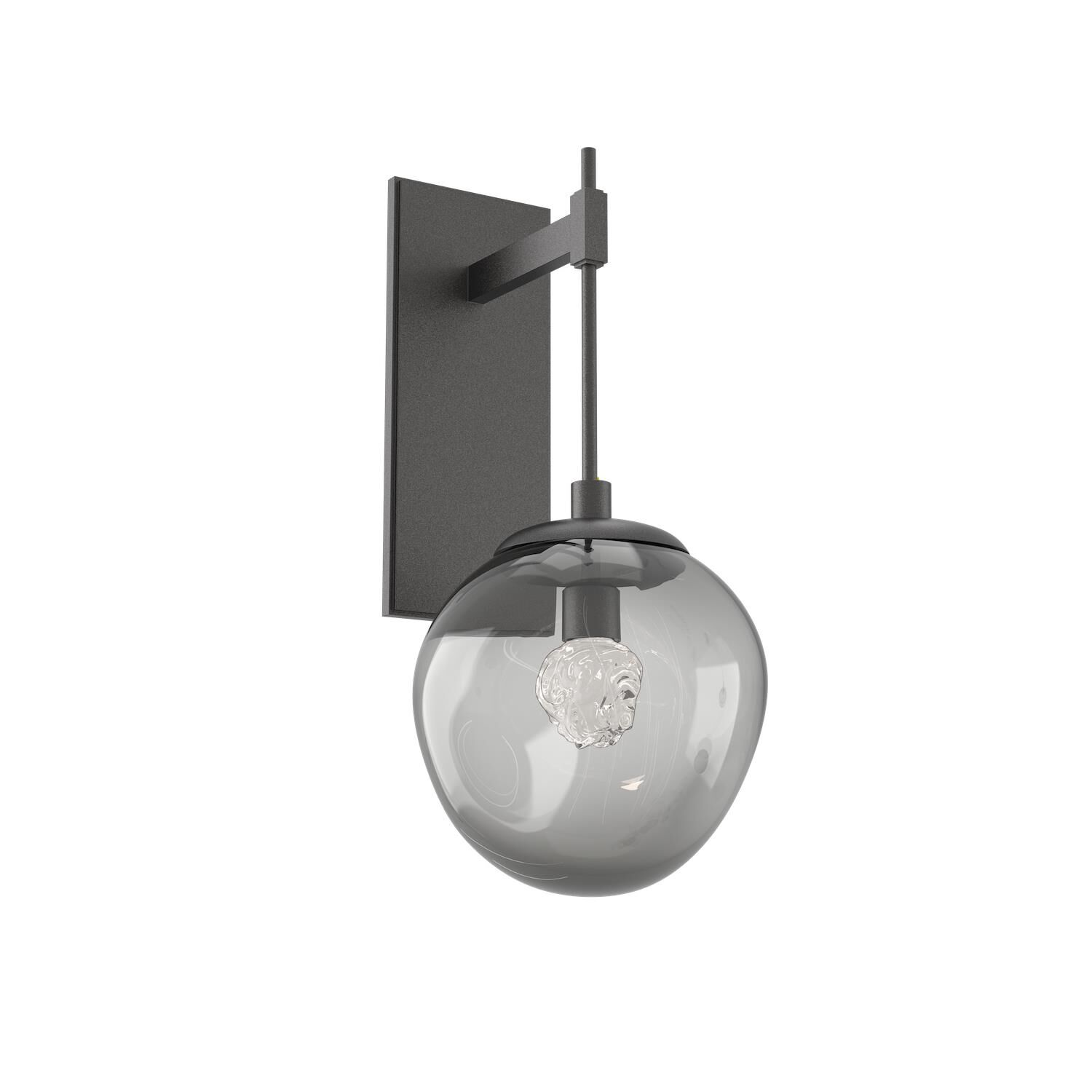 Shown in Graphite finish and Floret Inner And Smoke Outer glass