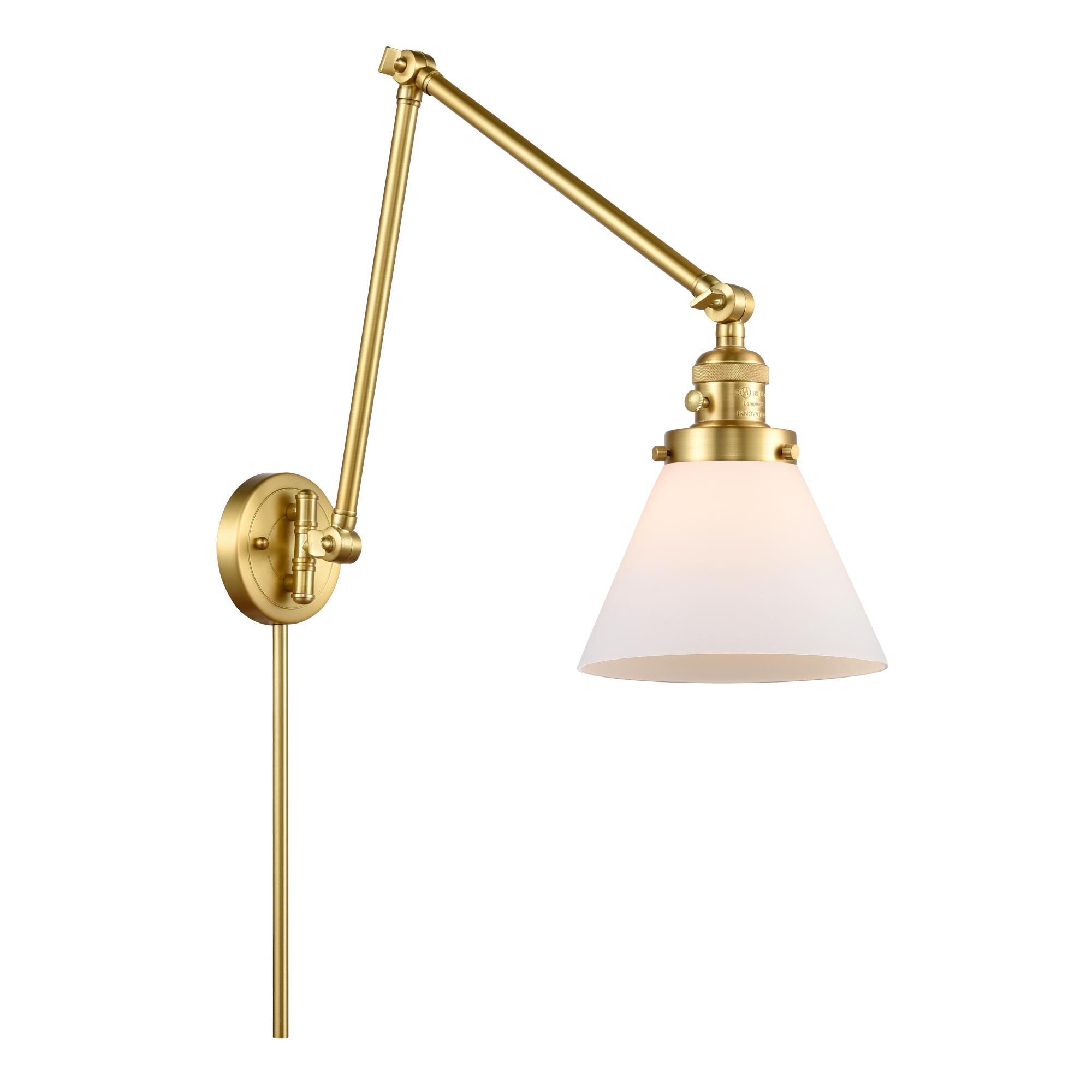 Bruno Marashlian Large Cone LED Wall Swing Lamp by Innovations Lighting