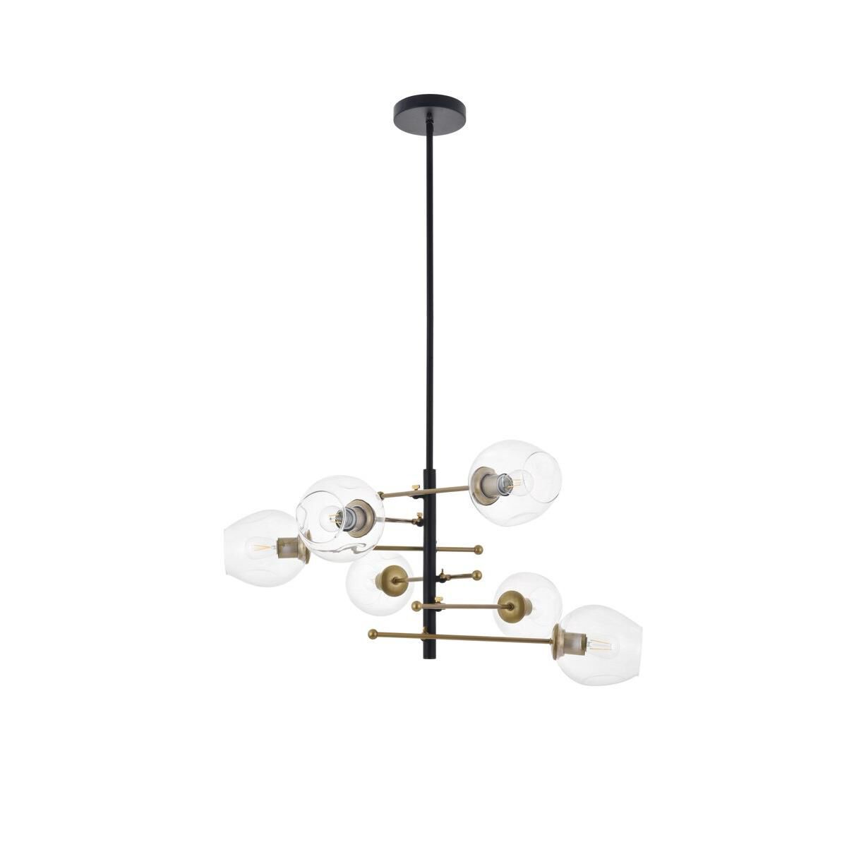 Paragon 32 Inch 6 Light Multi Light Pendant by Elegant Lighting