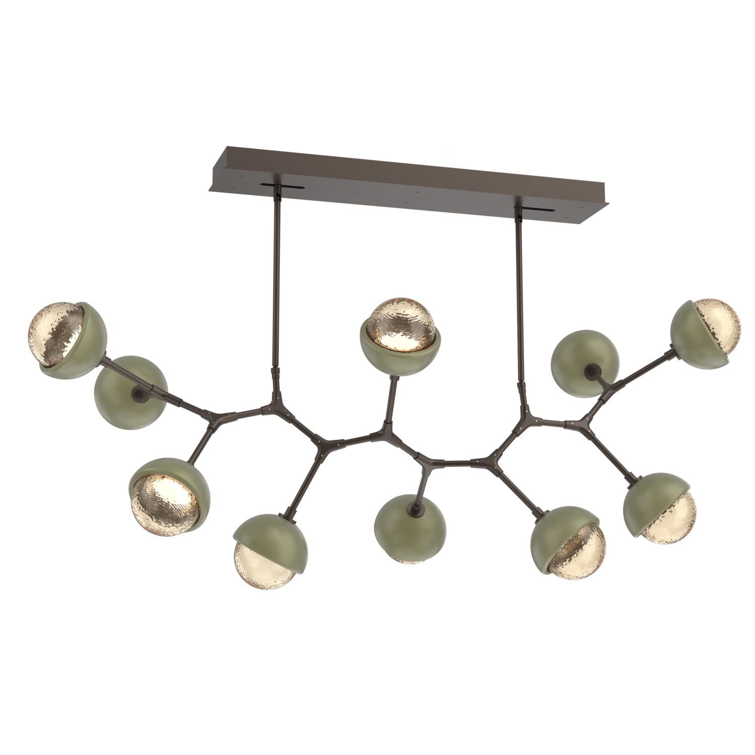 Levi Wilson Cabochon 56 Inch Linear Suspension Light by Hammerton Studio