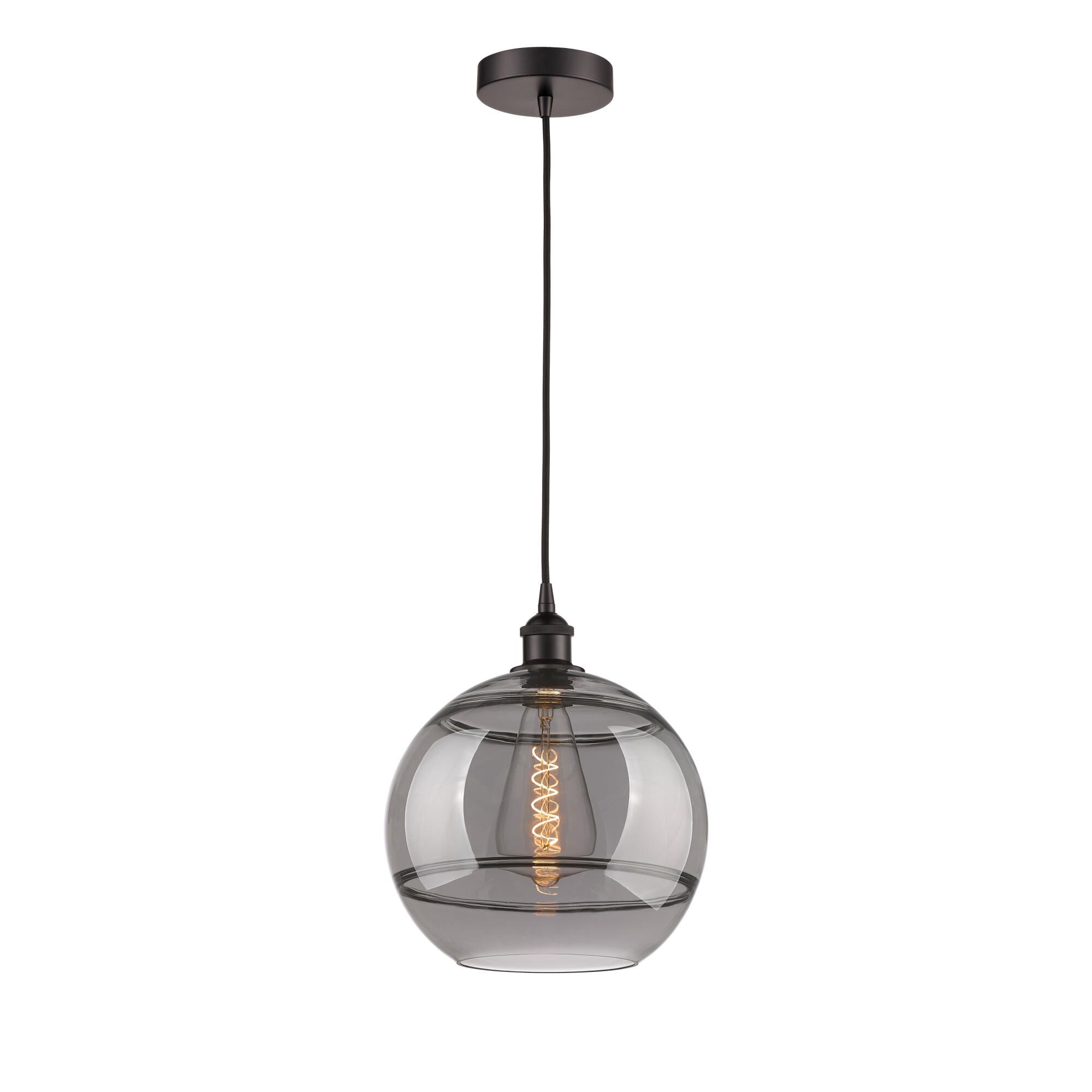 Shown in Oil Rubbed Bronze finish and Light Smoke glass