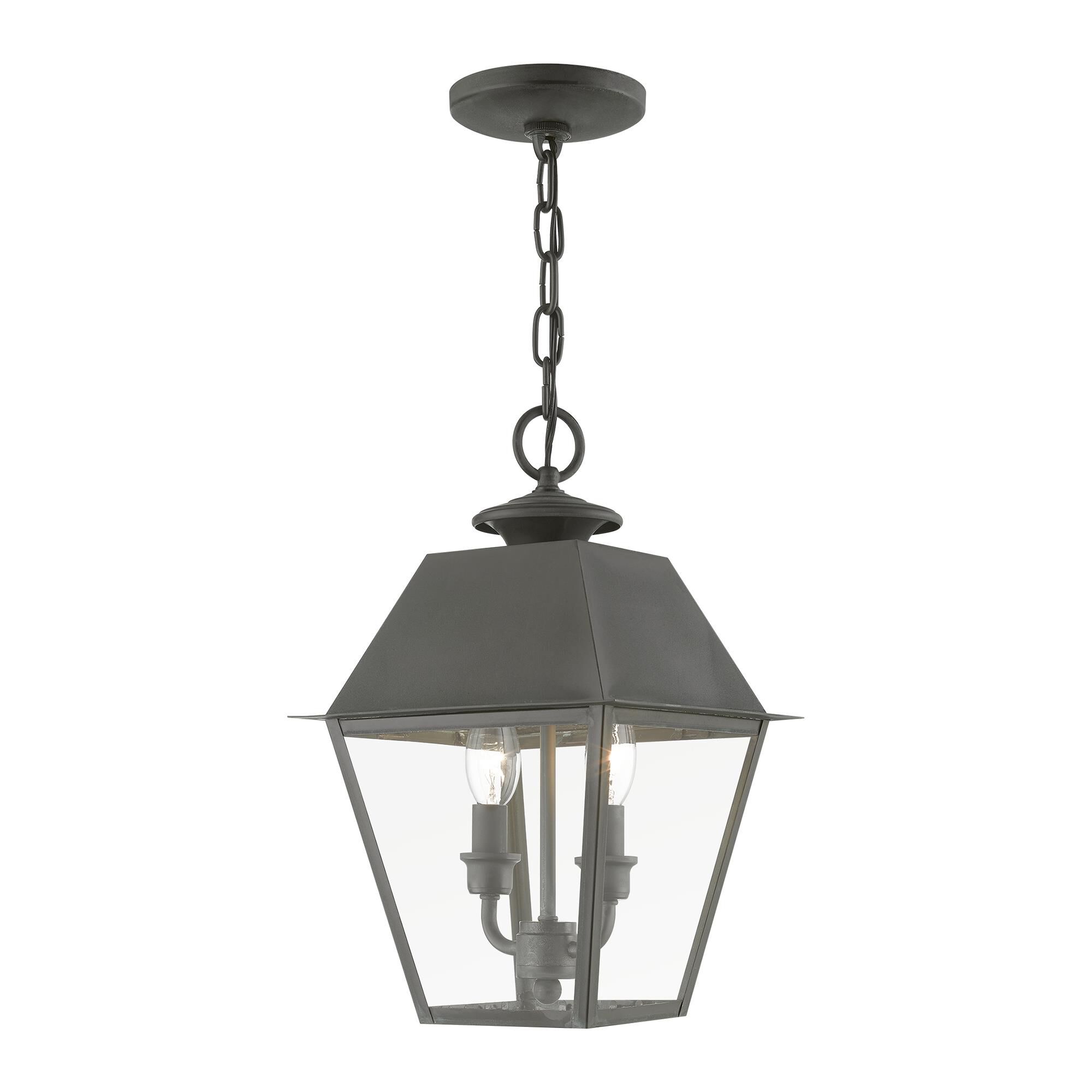Wentworth 15 Inch Tall 2 Light Outdoor Hanging Lantern by Livex Lighting