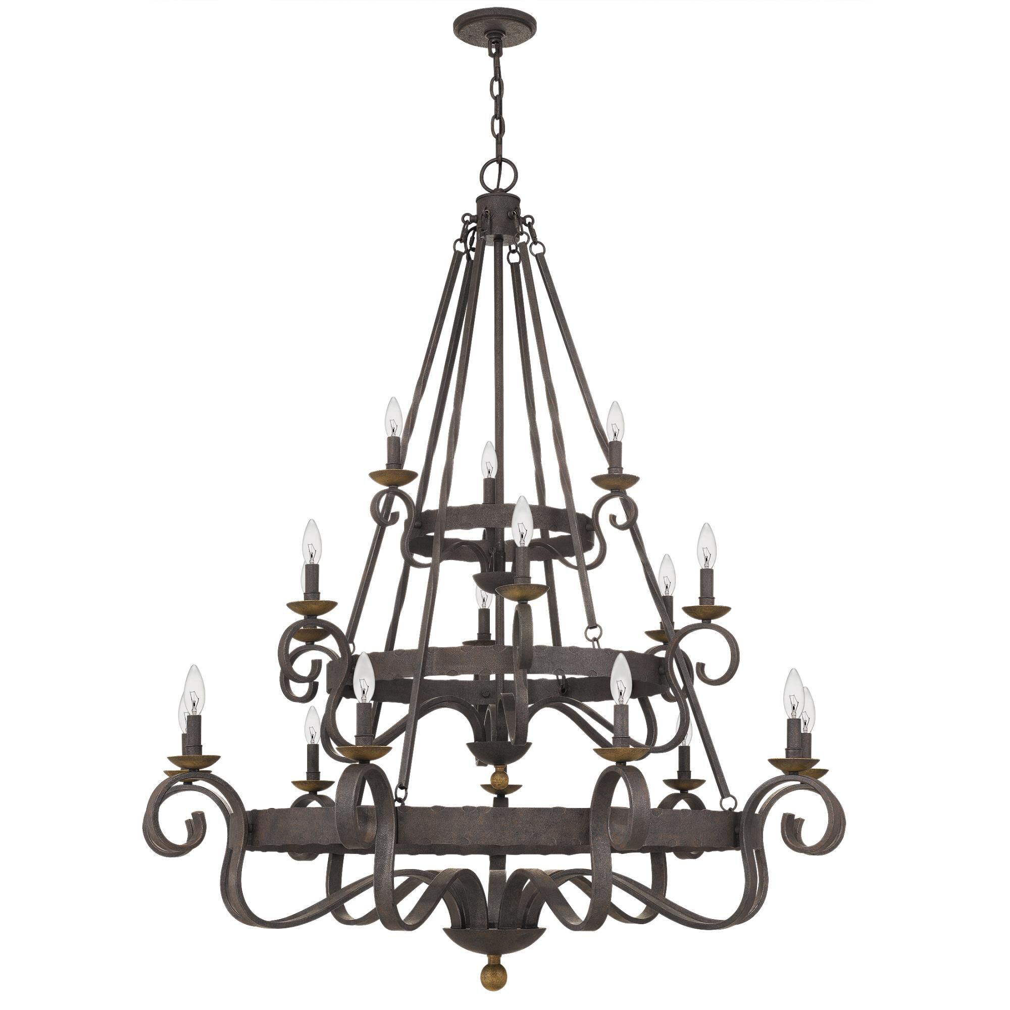 Noble 48 Inch 18 Light Chandelier by Quoizel