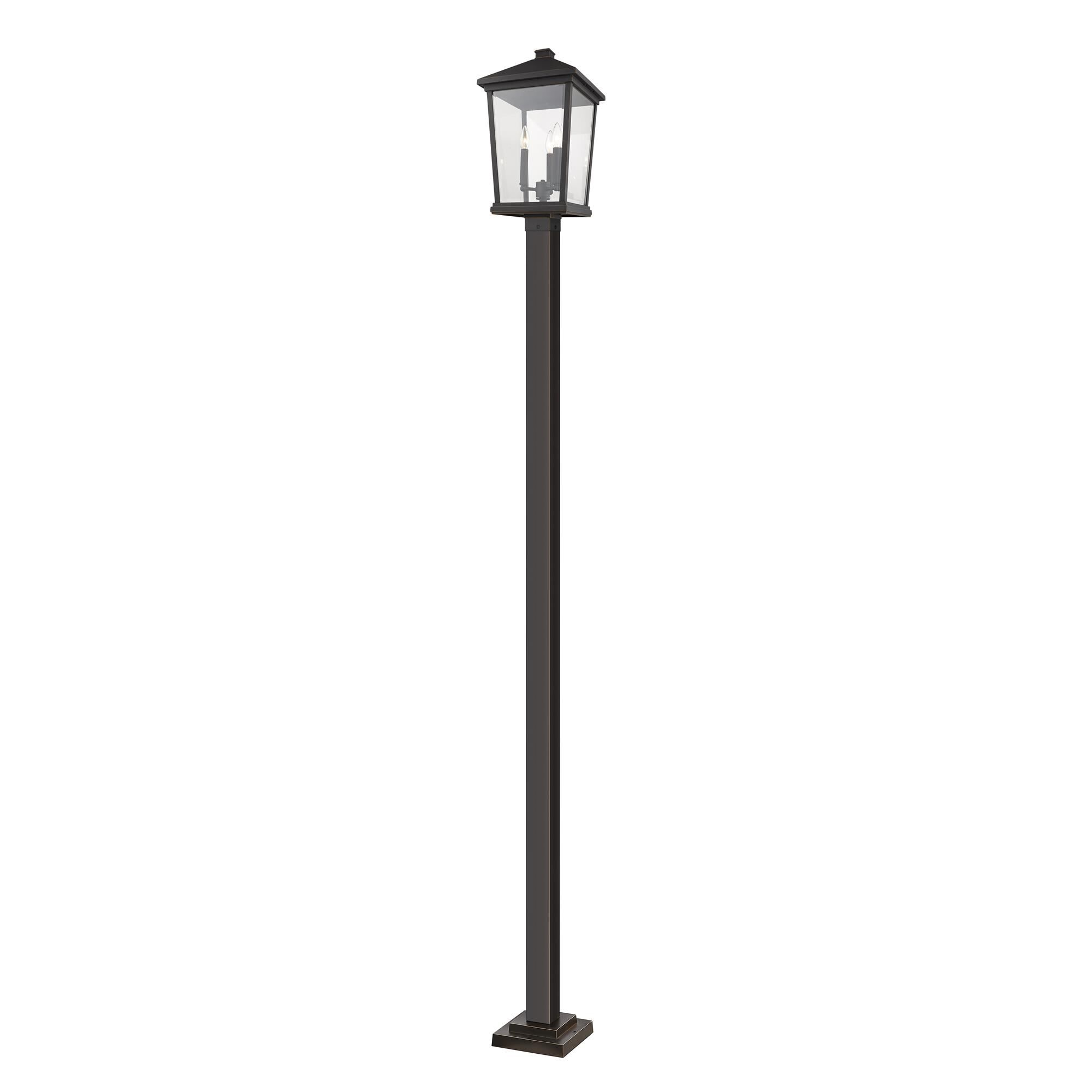 Shown in Oil Rubbed Bronze finish and Glass shade