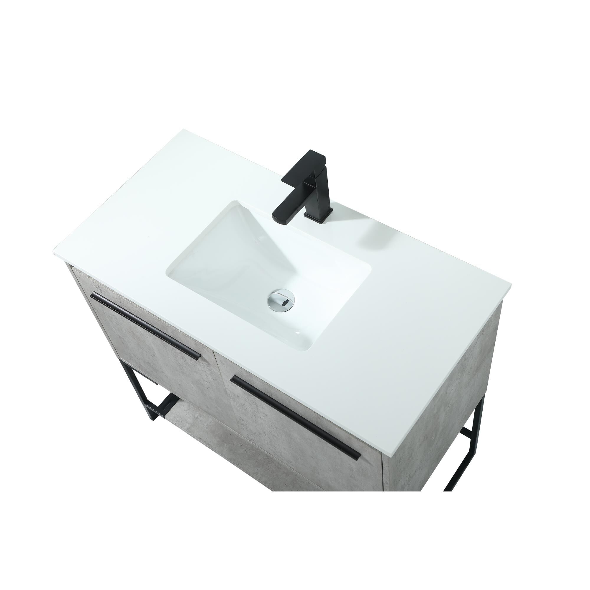 Shown in Concrete Grey finish