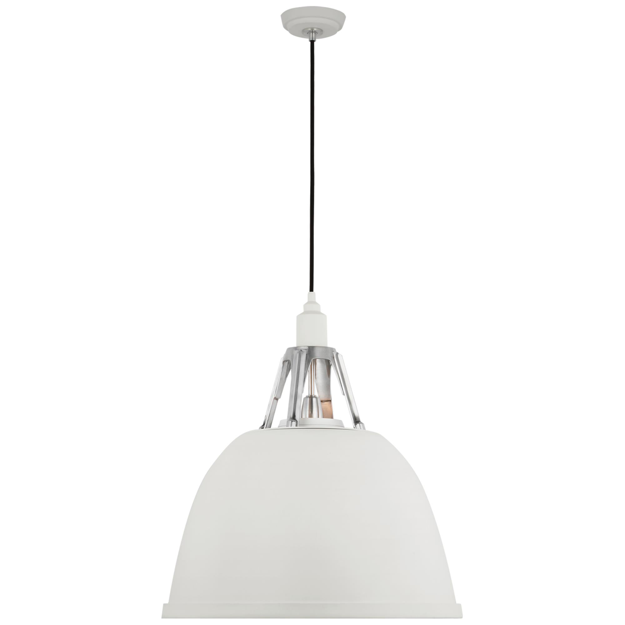 Shown in White and Polished Aluminum finish