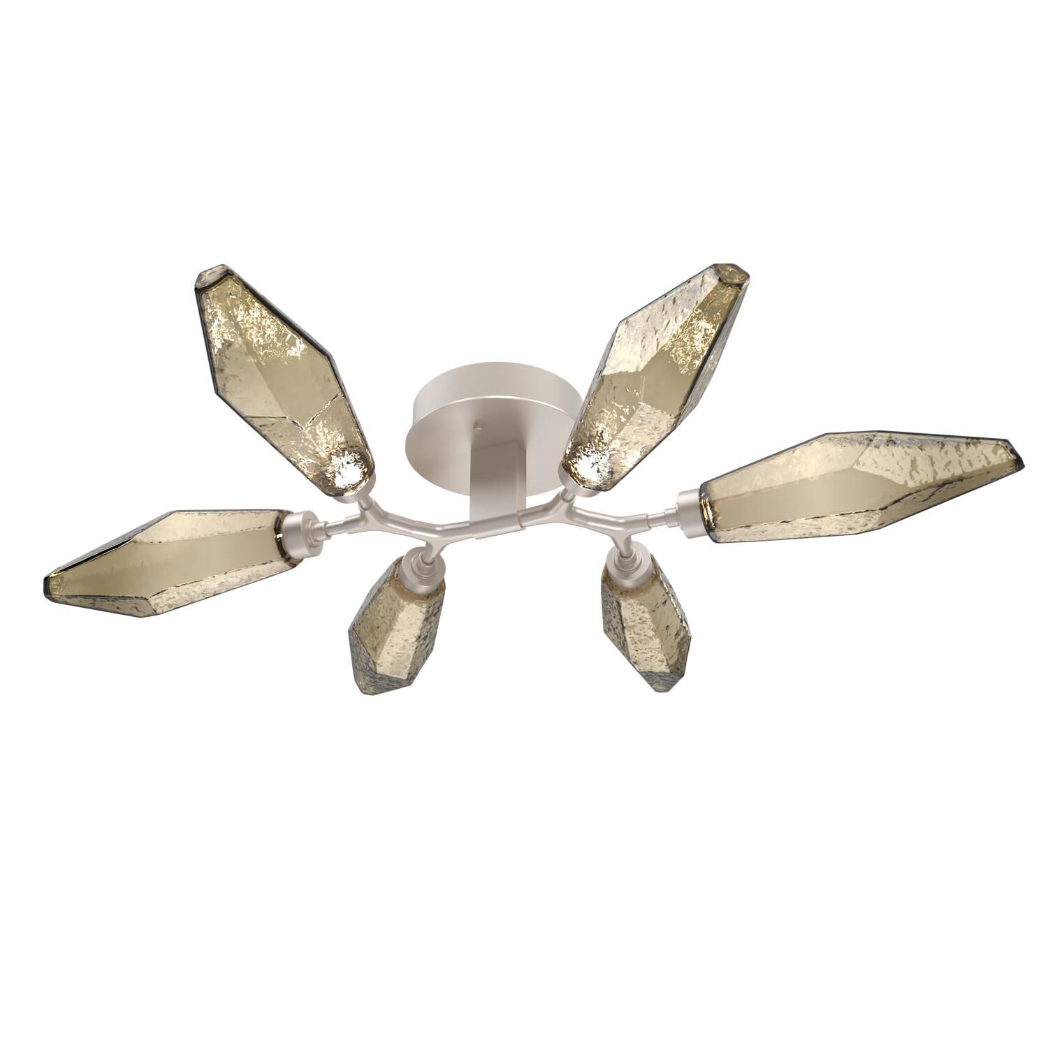 Rock Crystal Semi Flush Mount by Hammerton Studio