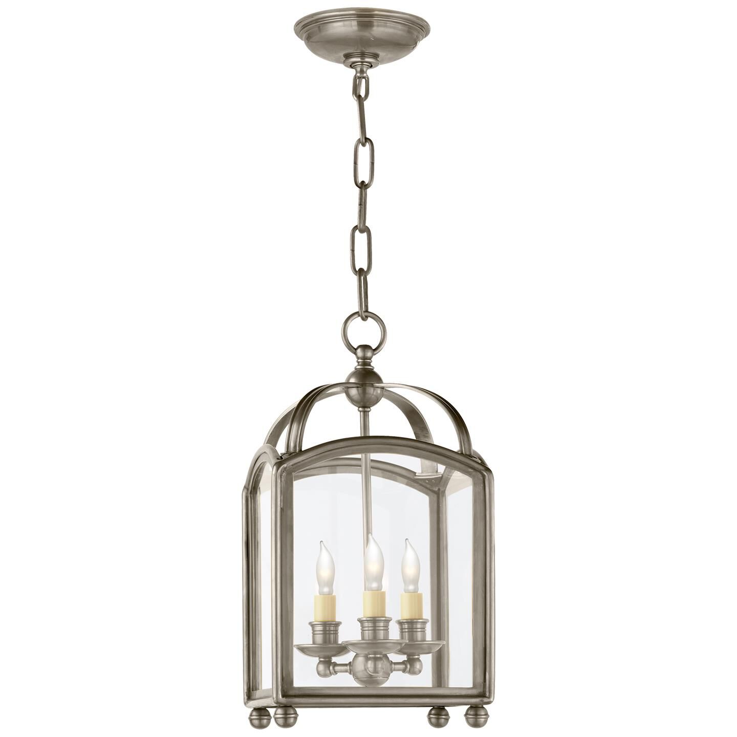 Shown in Antique Nickel finish and Clear glass