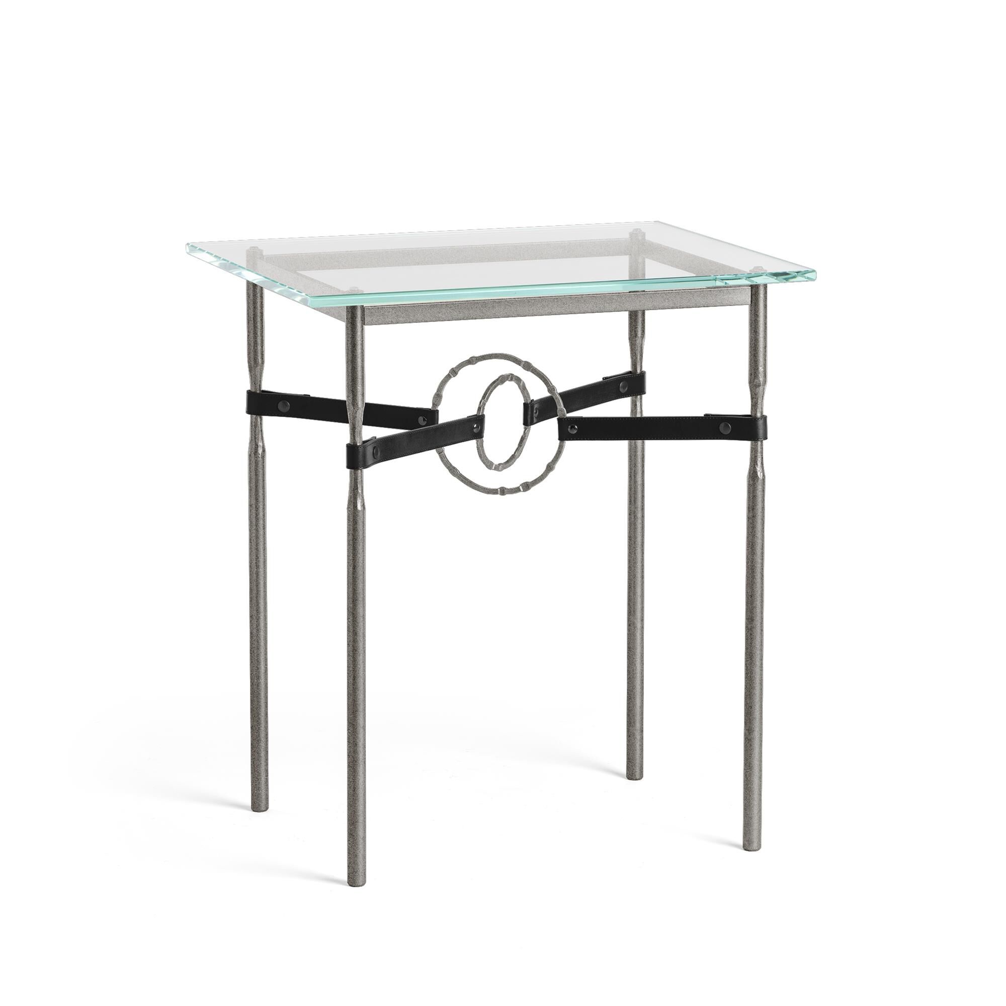 Shown in Natural Iron finish and Natural Iron with Leather Black  accent