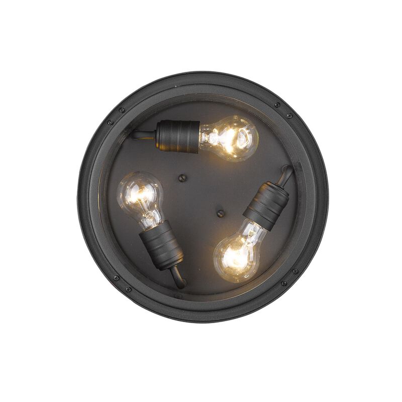 Jordan 12 Inch 3 Light Outdoor Flush Mount by Z-Lite