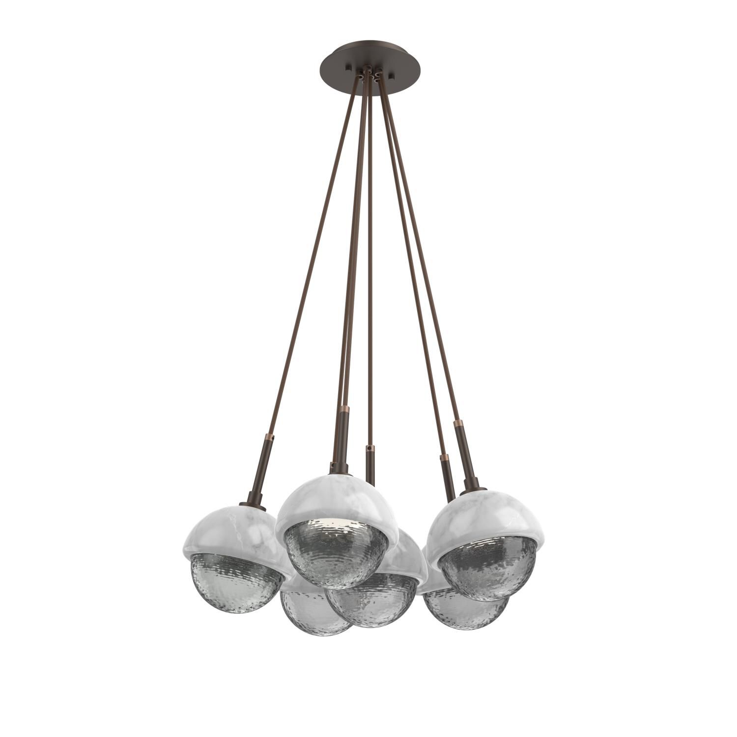 Shown in Flat Bronze finish and Smoke glass and White Marble accent