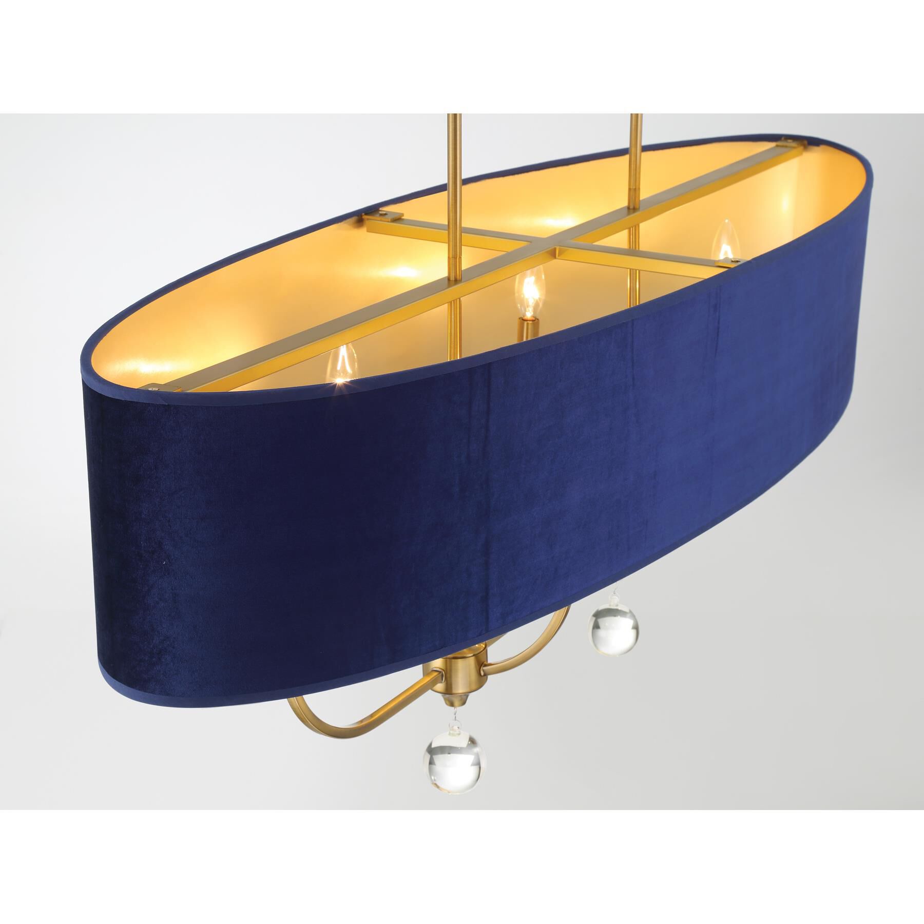 Shown in Oxidized Aged Brass finish and Velvet shade