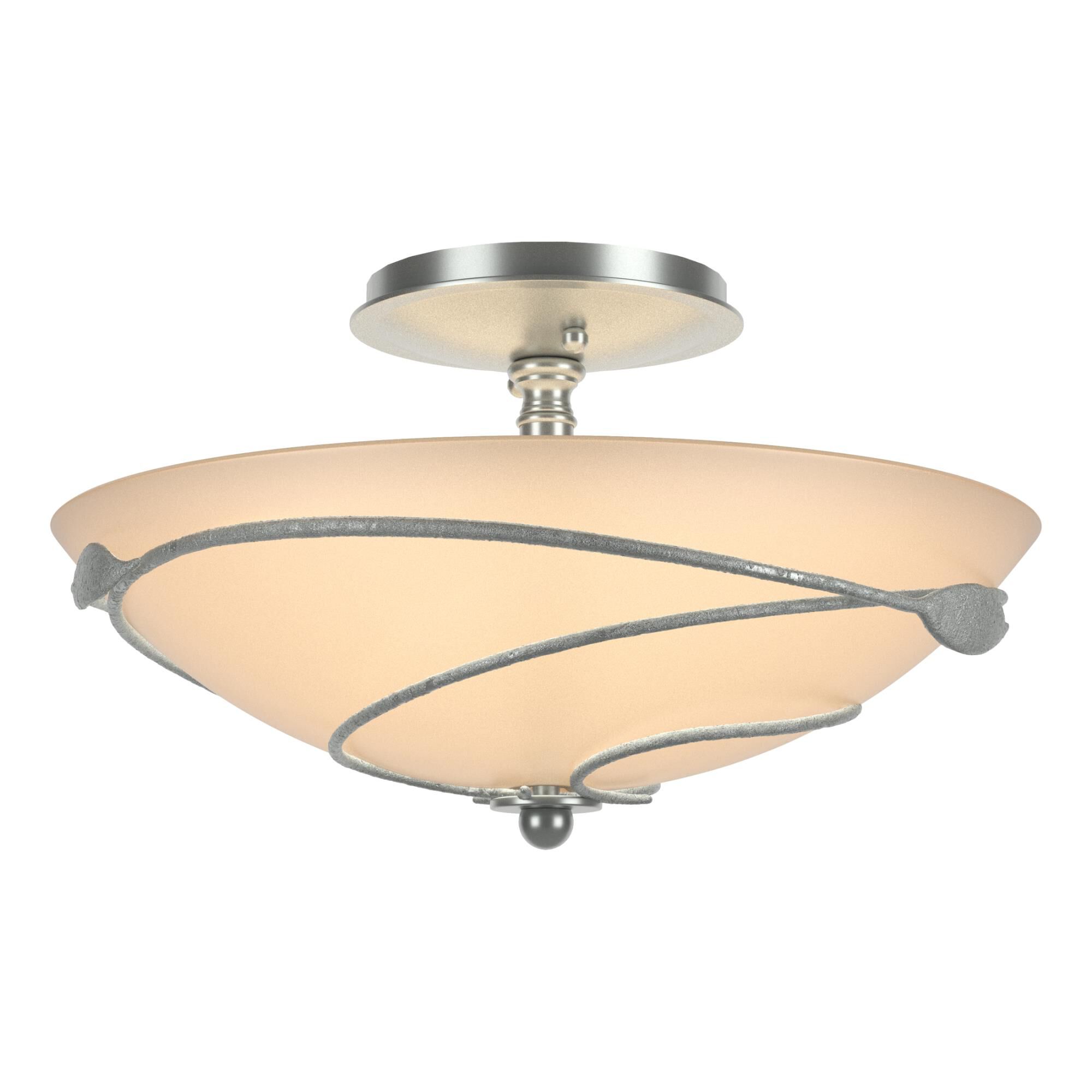 Forged Leaves 13 Inch 2 Light Semi Flush Mount by Hubbardton Forge