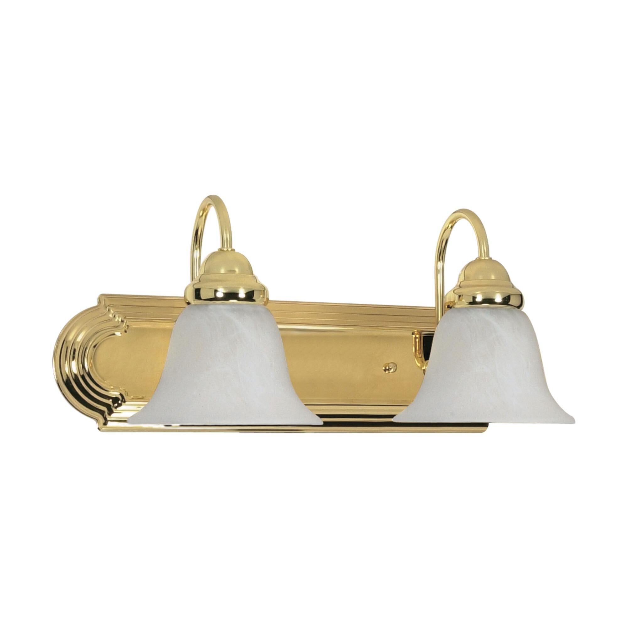 Shown in Polished Brass finish and Alabaster glass
