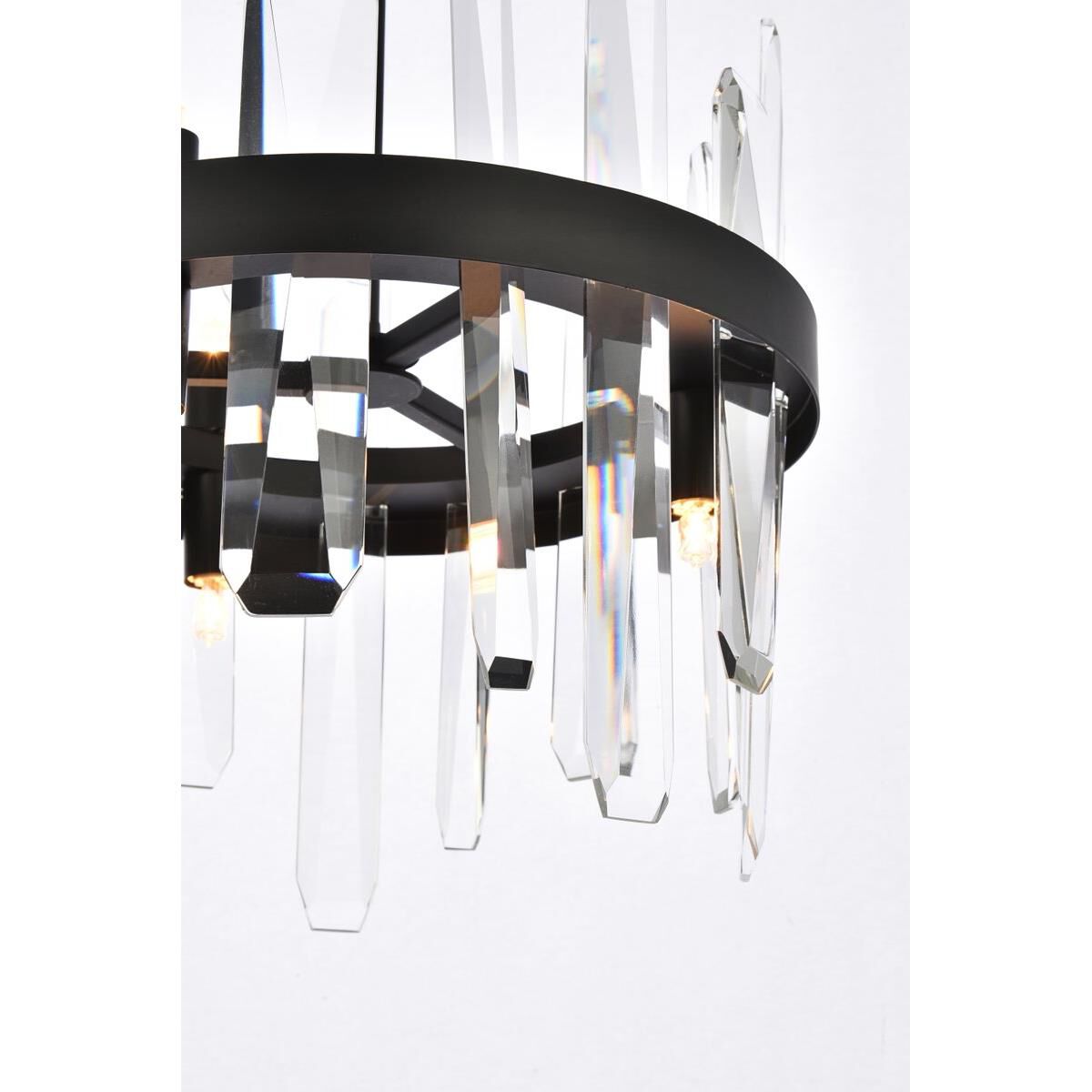 Shown in Black finish and Royal Cut Clear crystal