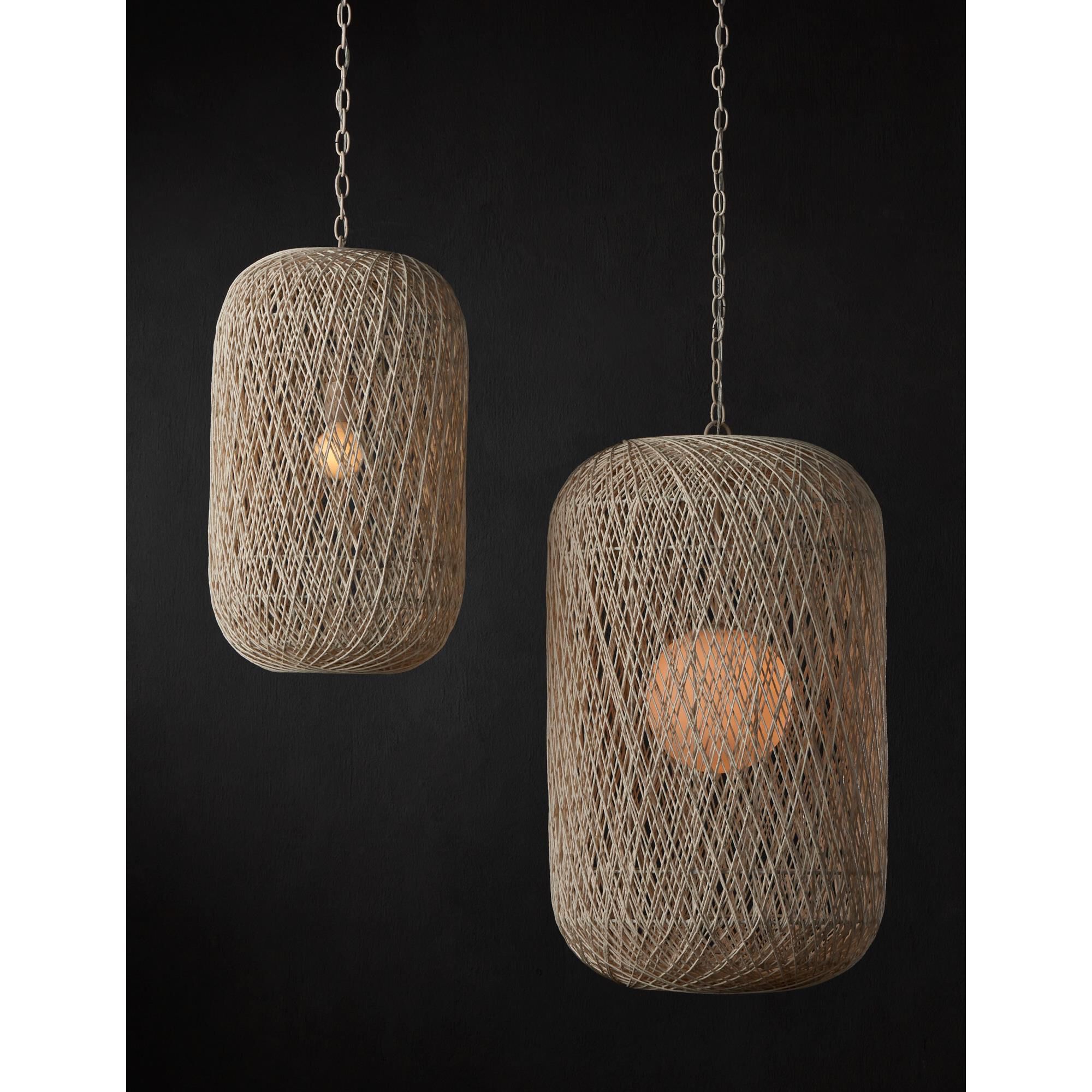 Cocoon 16 Inch Large Pendant by Currey and Company - Clearance