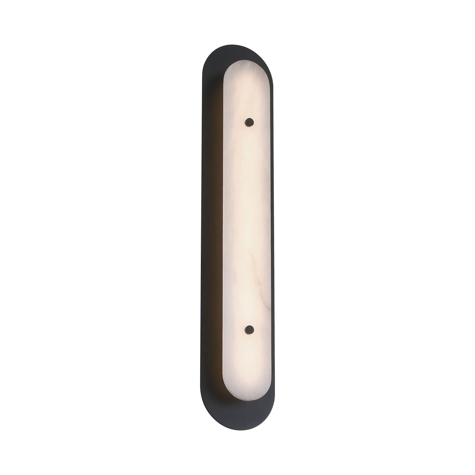 Shown in Black finish and Alabaster glass