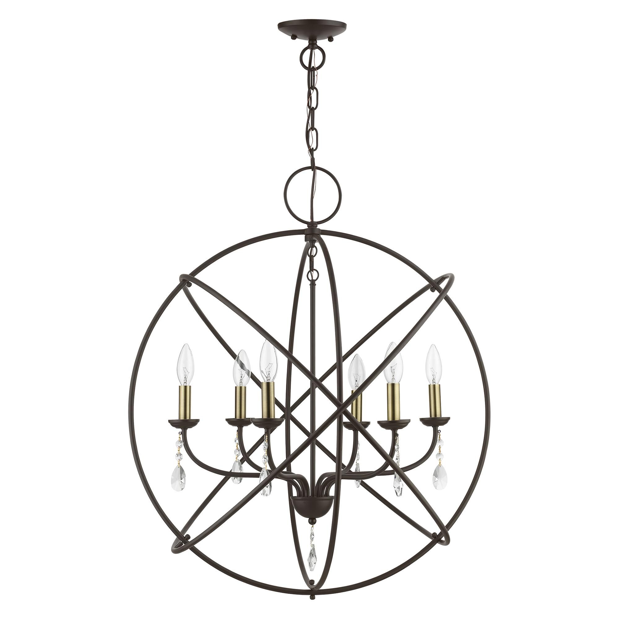 Aria 12 Inch 6 Light Mini Chandelier by Livex Lighting