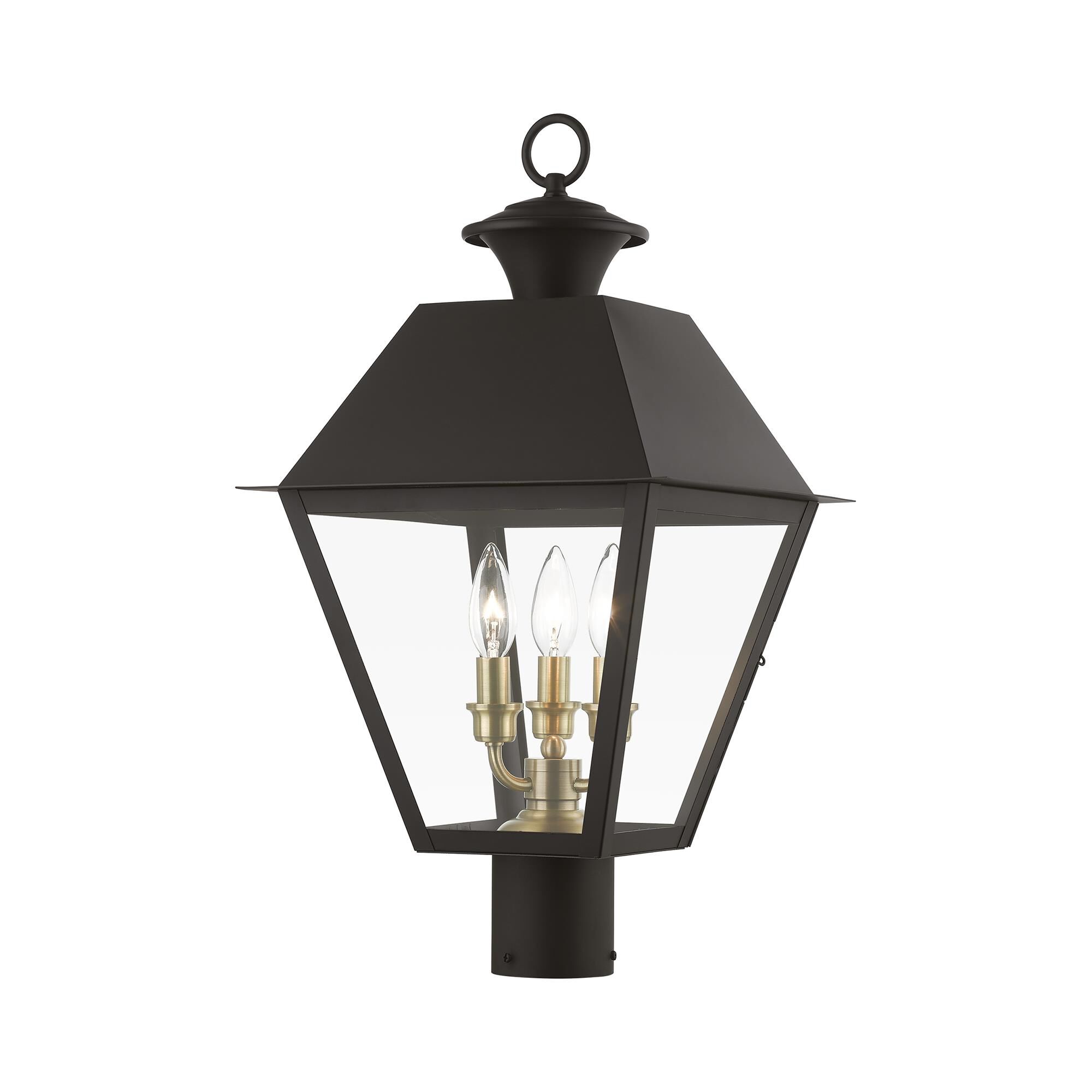 Wentworth 22 Inch Tall 3 Light Outdoor Post Lamp by Livex Lighting