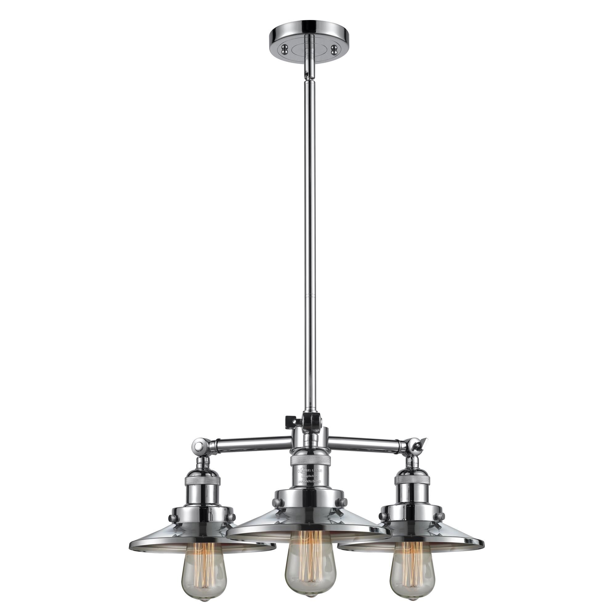 Shown in Polished Chrome finish and Polished Chrome shade