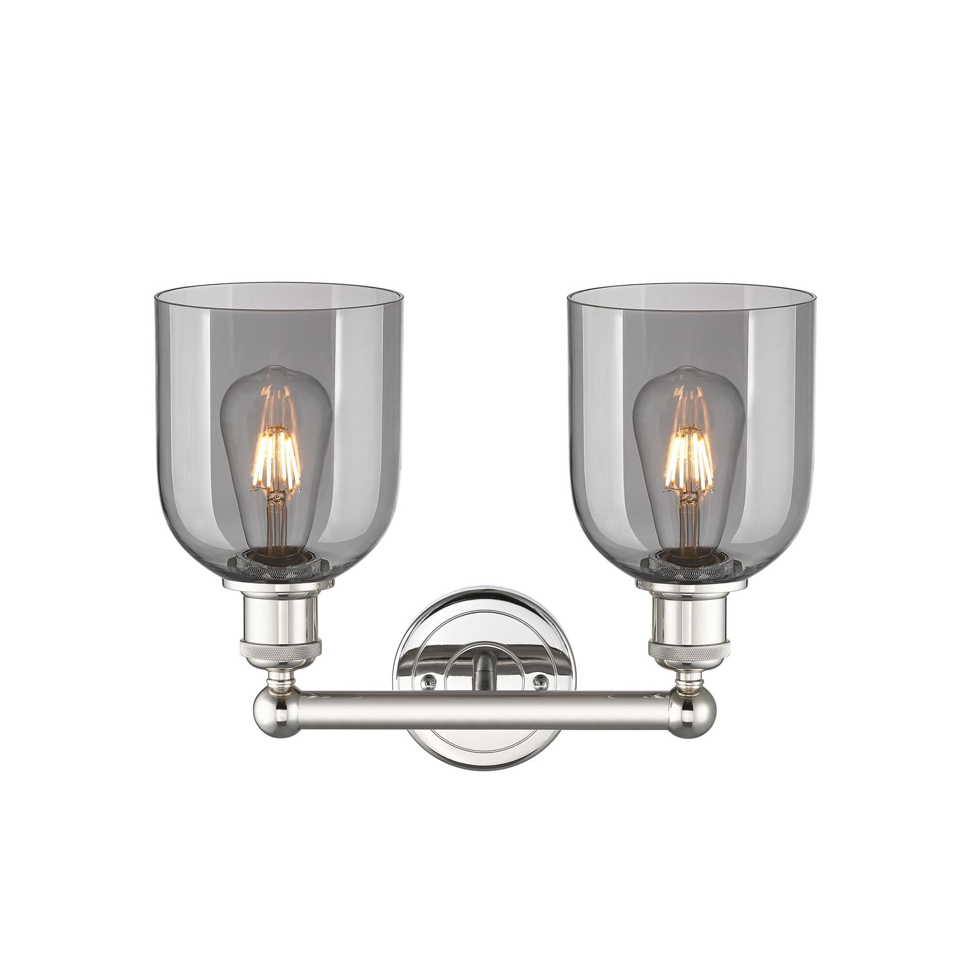 Shown in Polished Nickel finish and Light Smoke glass