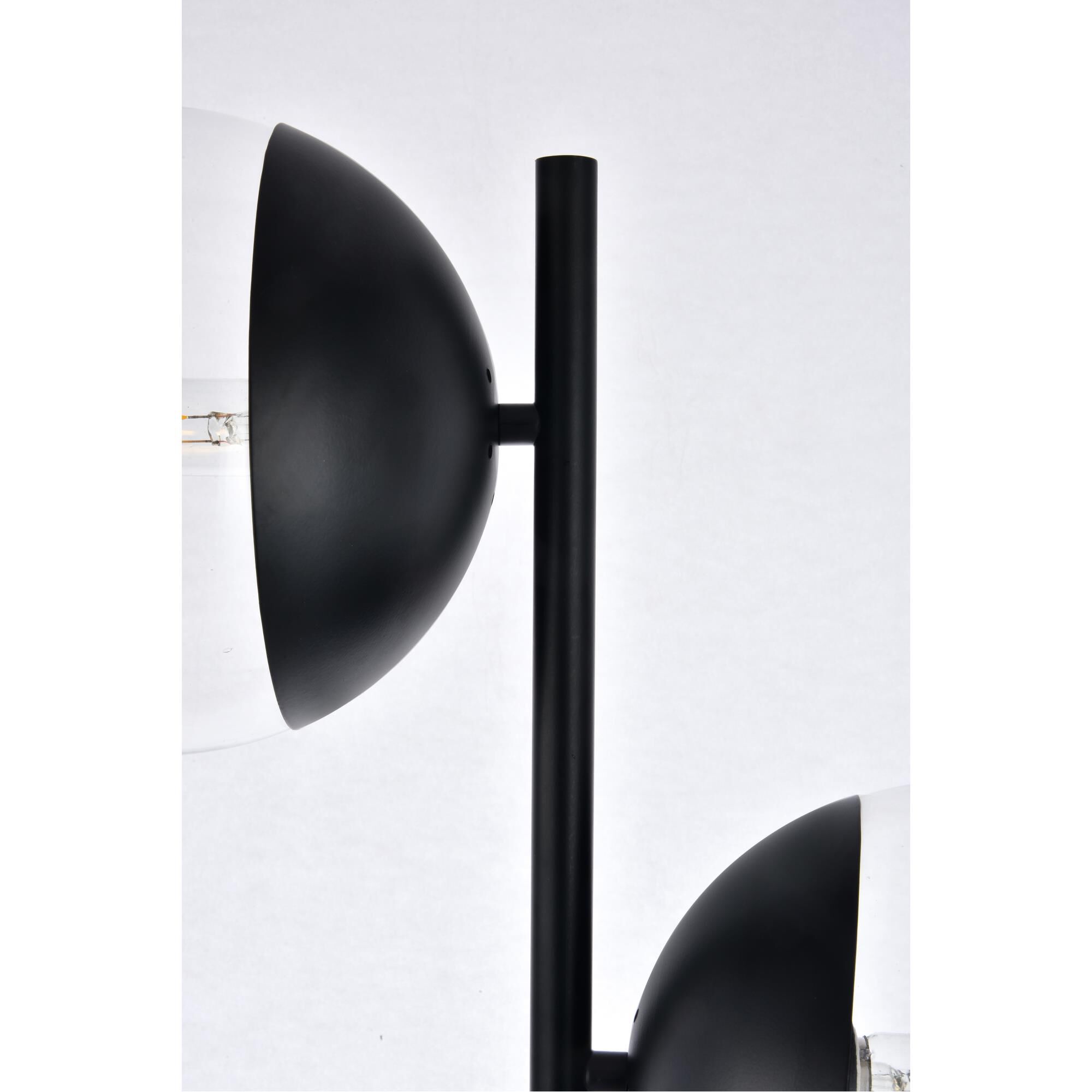 Shown in Black finish and Clear glass