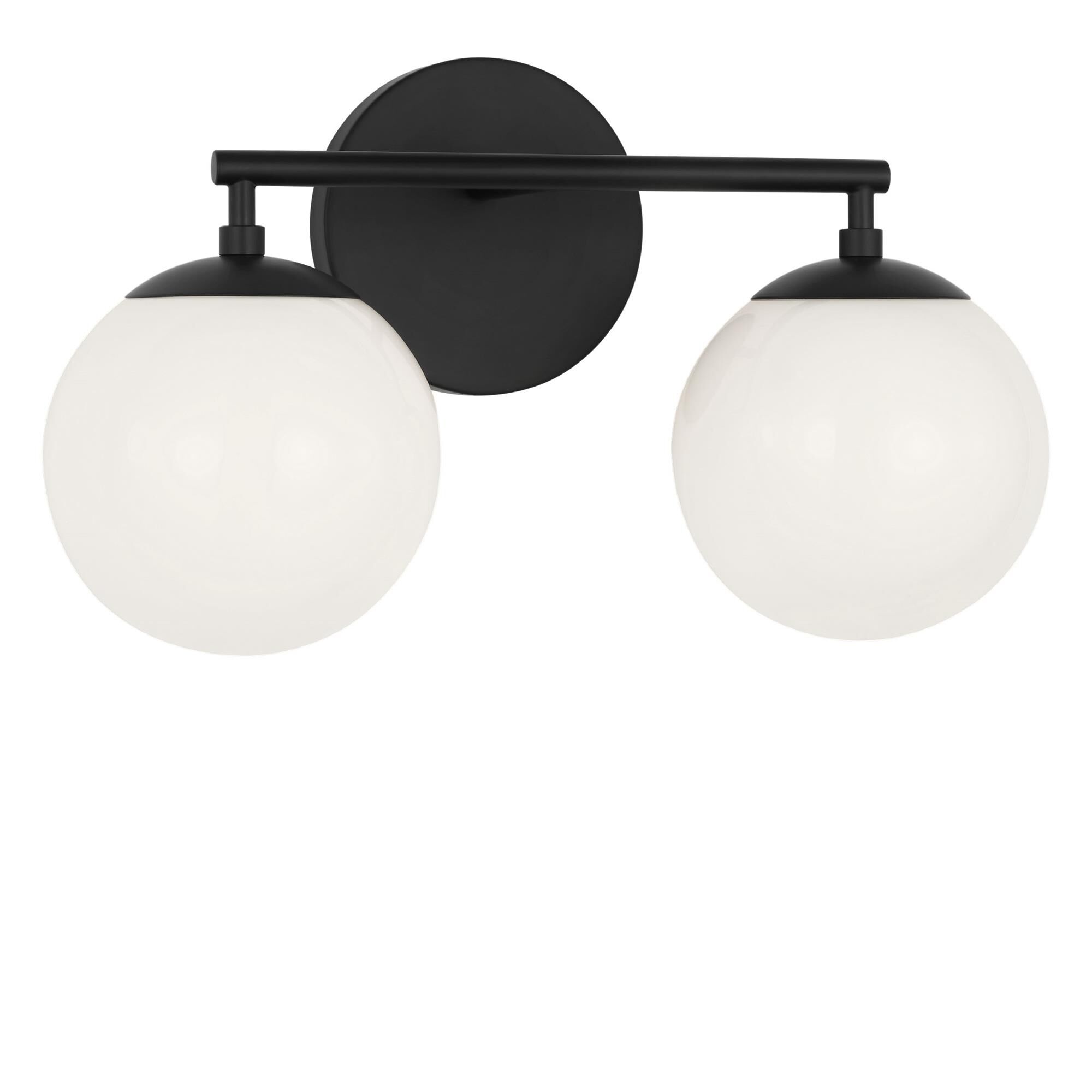 Shown in Midnight Black finish and Clear White glass