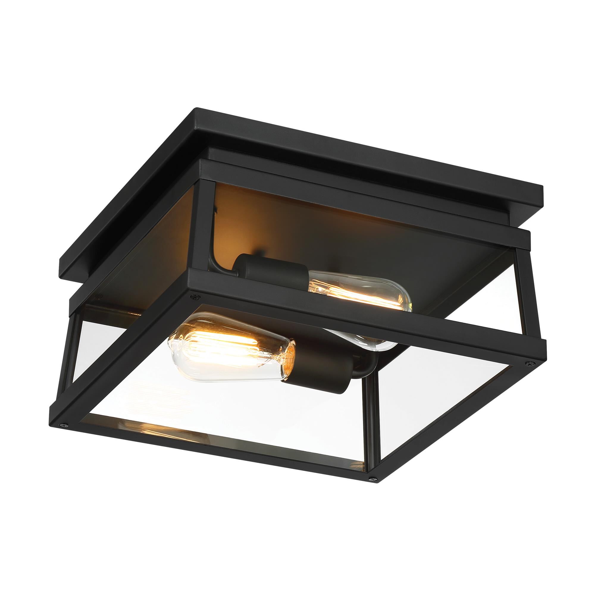 Shown in Coal finish and Clear  Panels glass