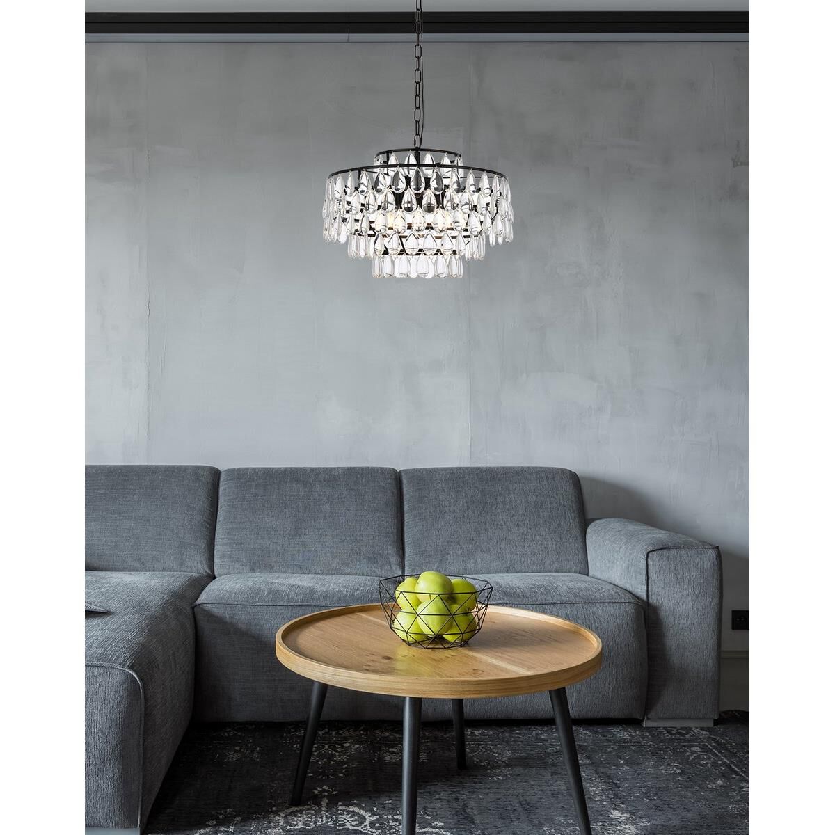 Mila 20 Inch 5 Light Mini Chandelier by Elegant Lighting