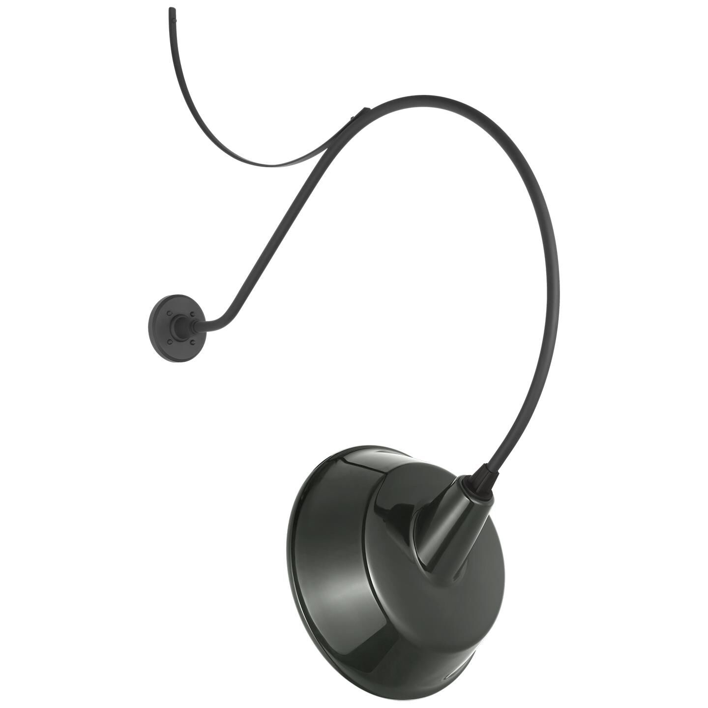 Shown in Matte Black finish and Green shade