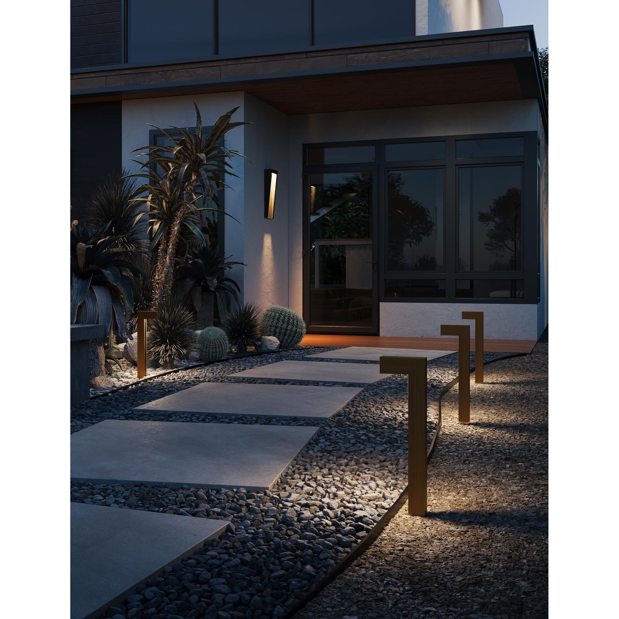 Shown in Textured Black finish and Etched glass