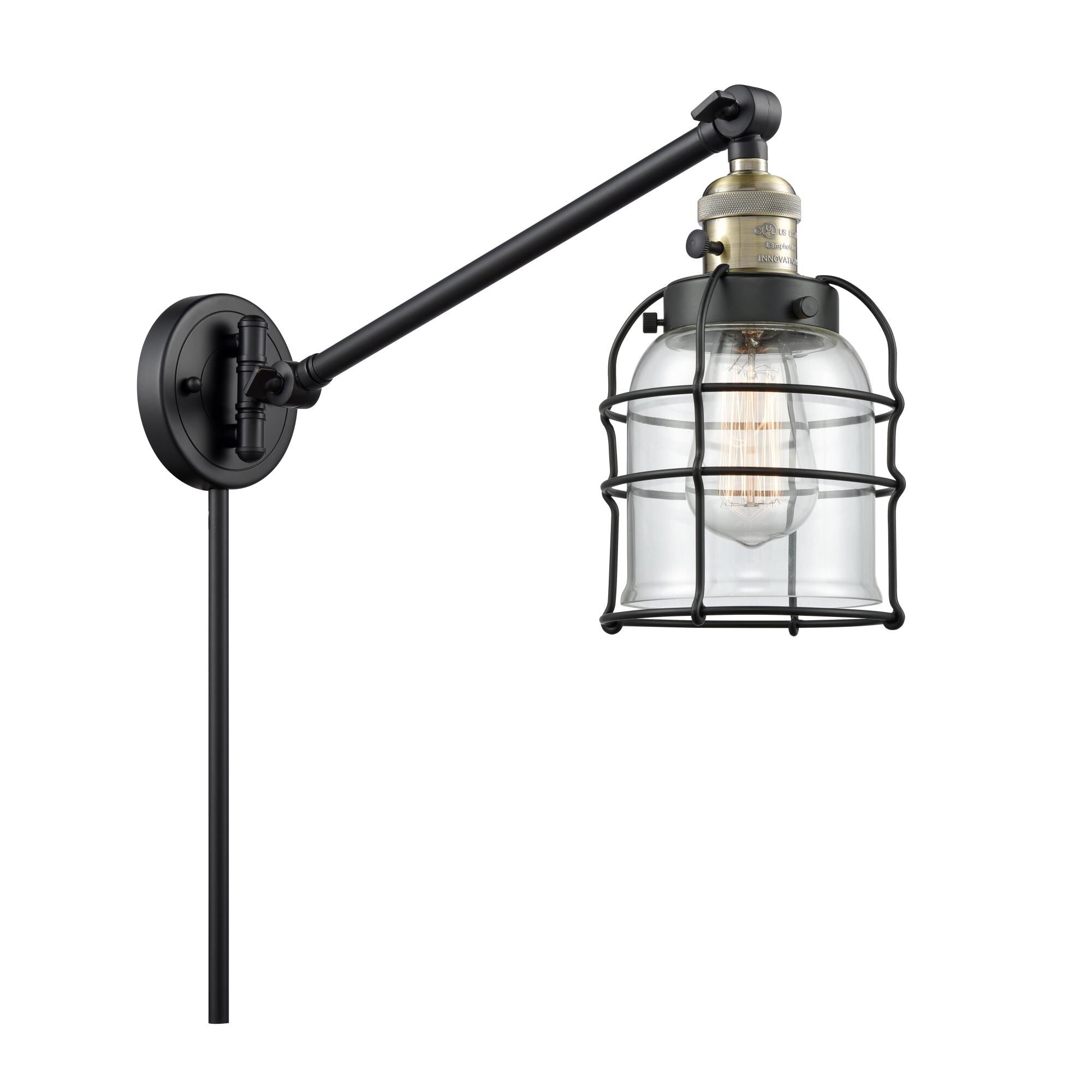 Bruno Marashlian Bell Cage Wall Swing Lamp by Innovations Lighting