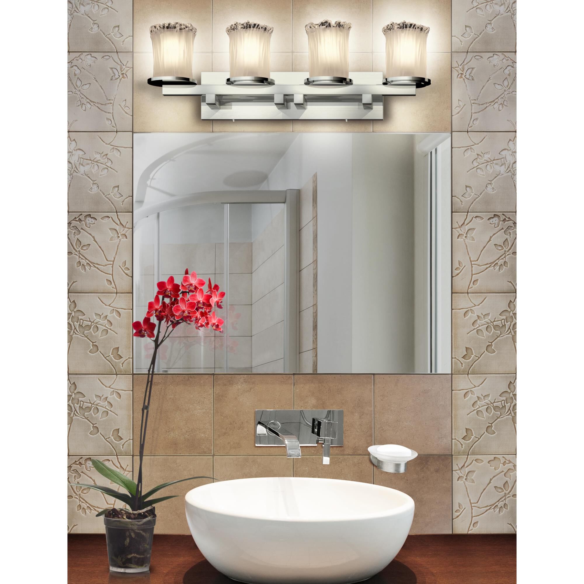 Veneto Luce 29 Inch 4 Light Bath Vanity Light by Justice Design Group