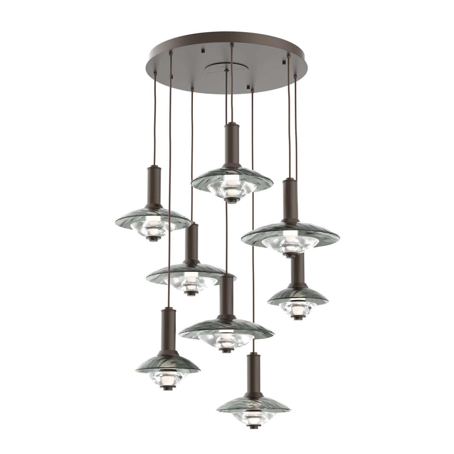 Shown in Flat Bronze finish and Smoke Granite glass