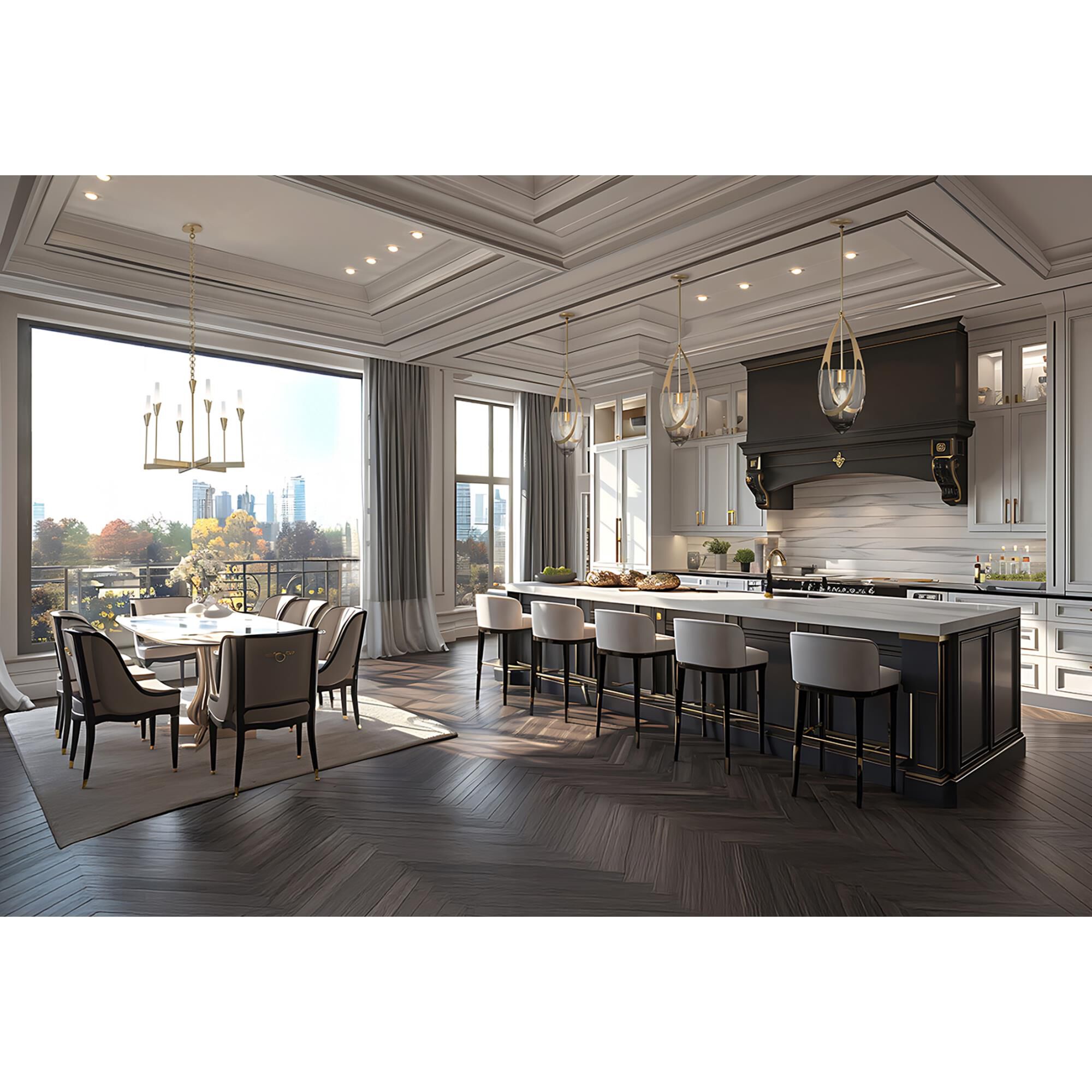 Lilium 30 Inch Chandelier by Hubbardton Forge