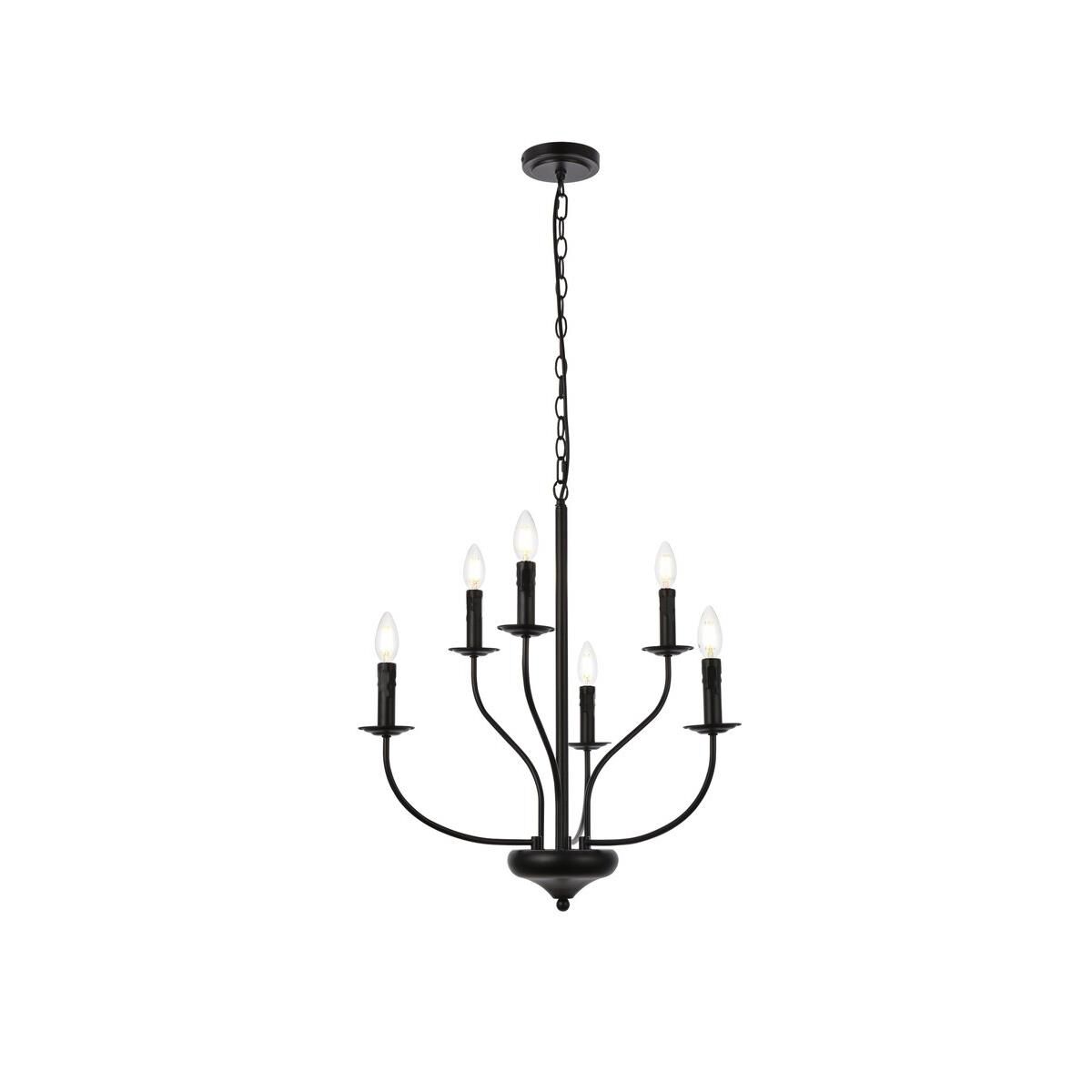 Westley 24 Inch 6 Light Chandelier by Elegant Lighting