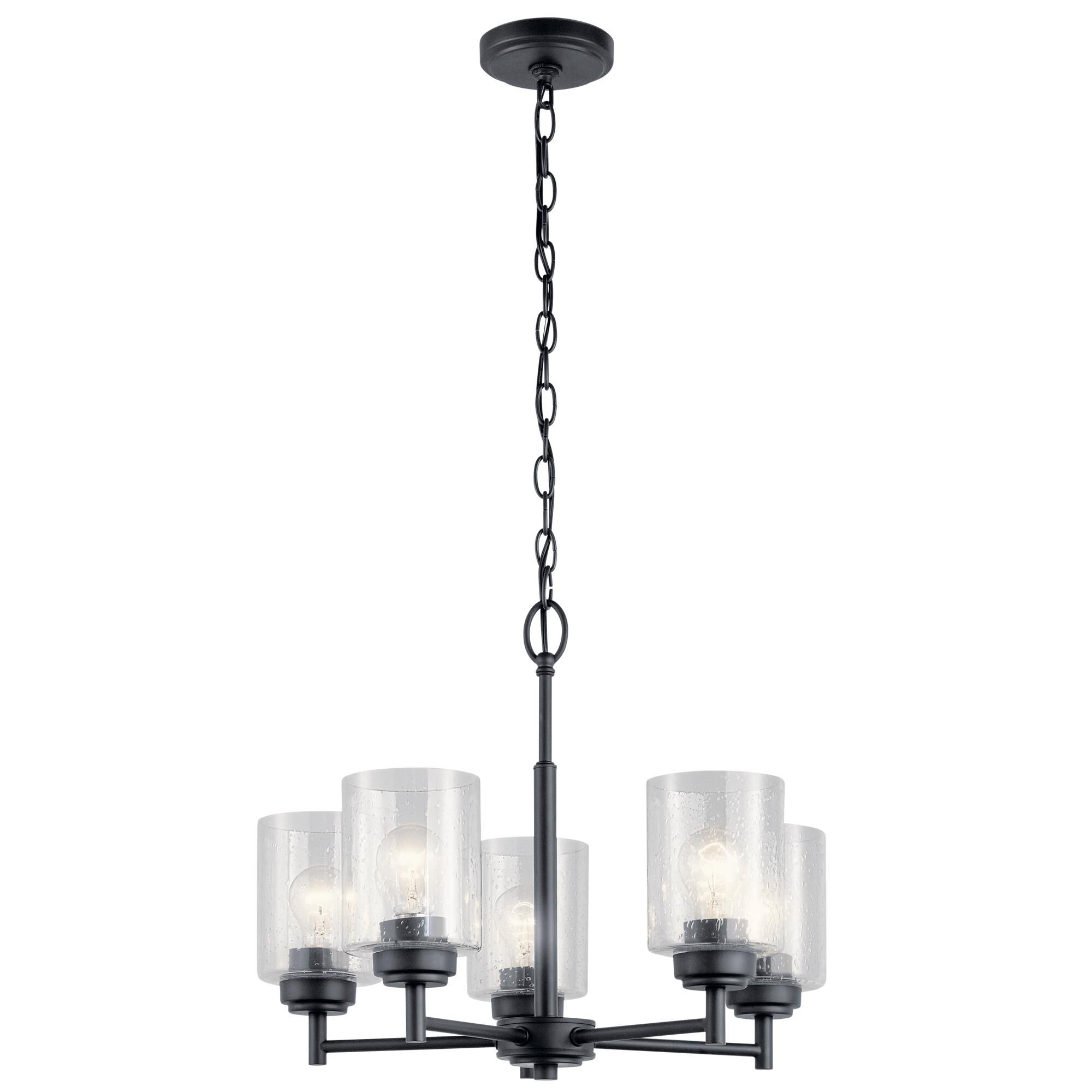 Shown in Black finish and Clear Seeded glass
