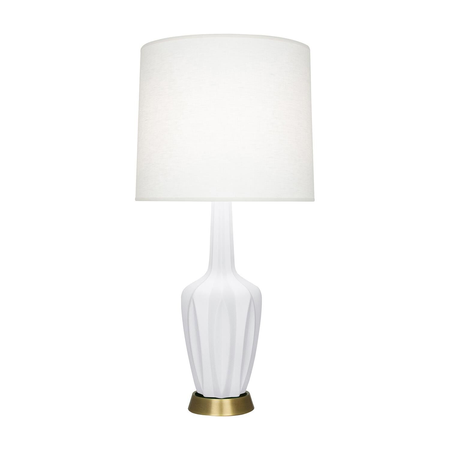 Shown in Matte Daisy finish and Off White shade and Warm Brass accent