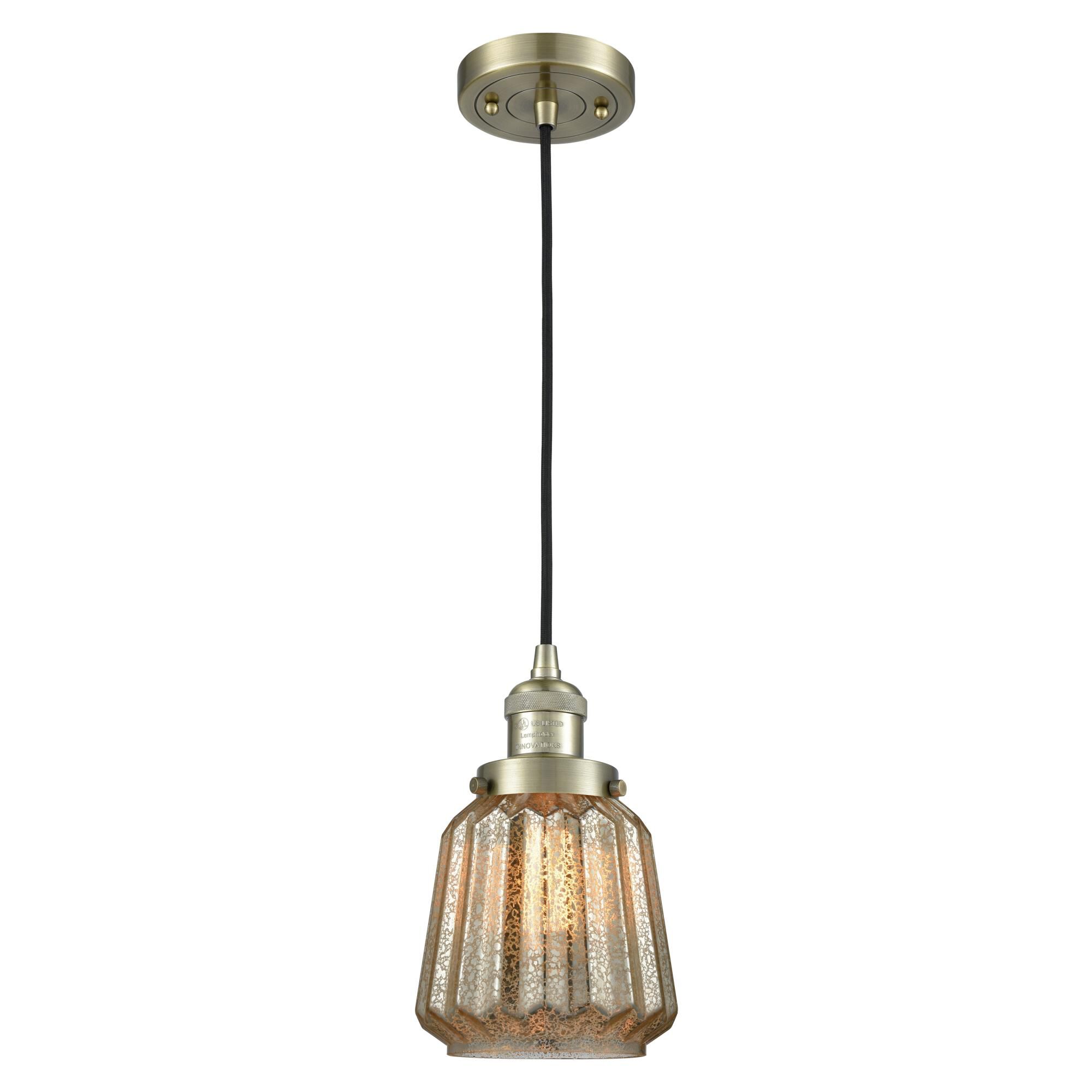 Shown in Antique Brass finish and Mercury Plated glass