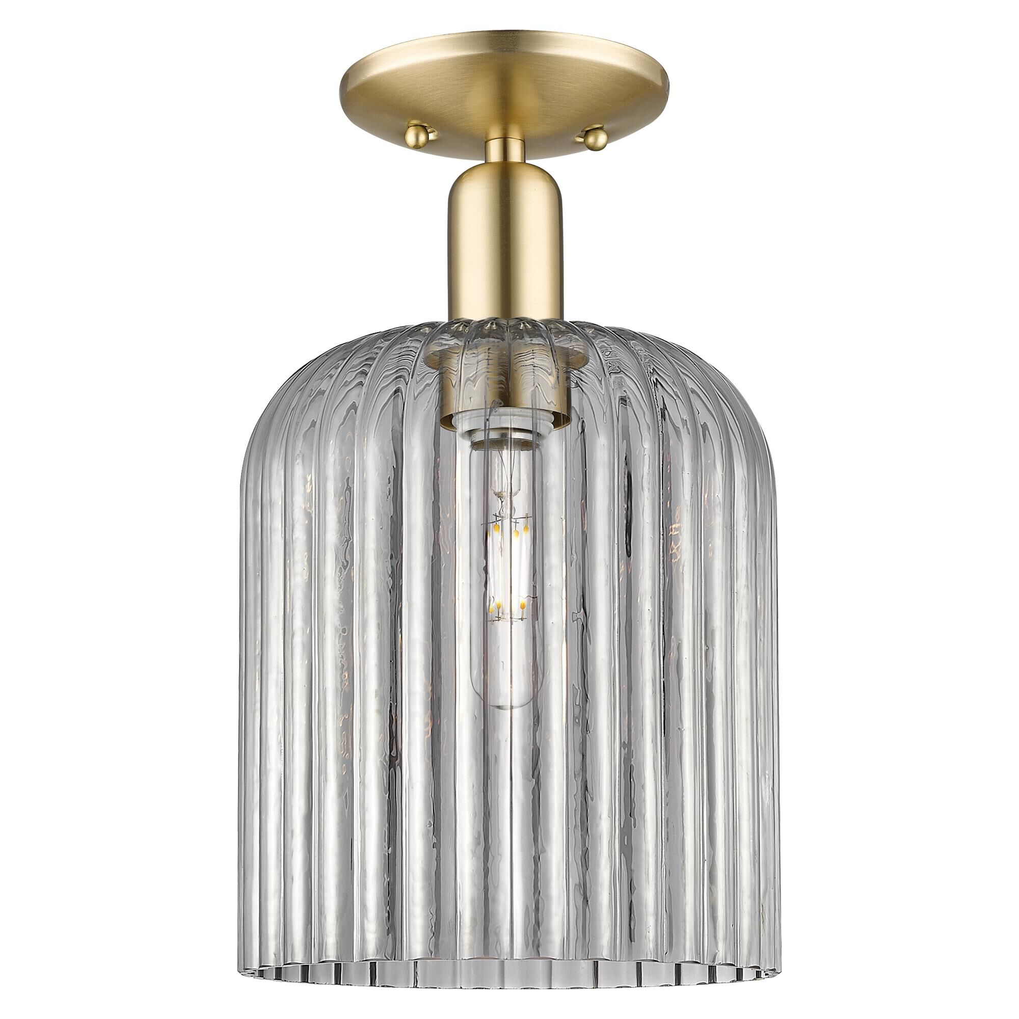 Shown in Champagne Bronze finish and Light Smoke glass
