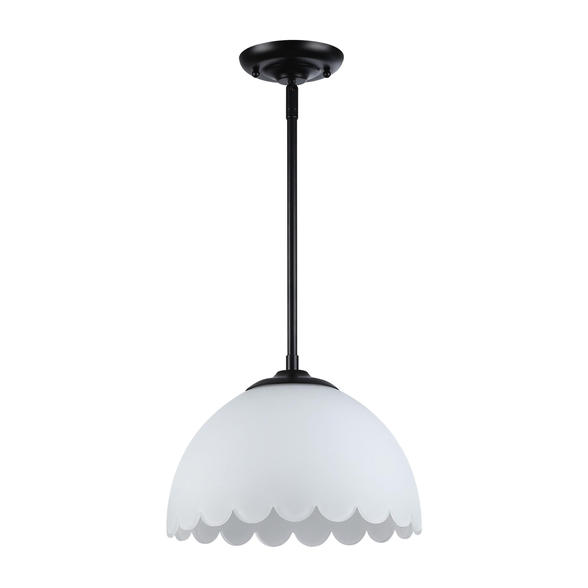 Shown in Matte Black finish and White shade