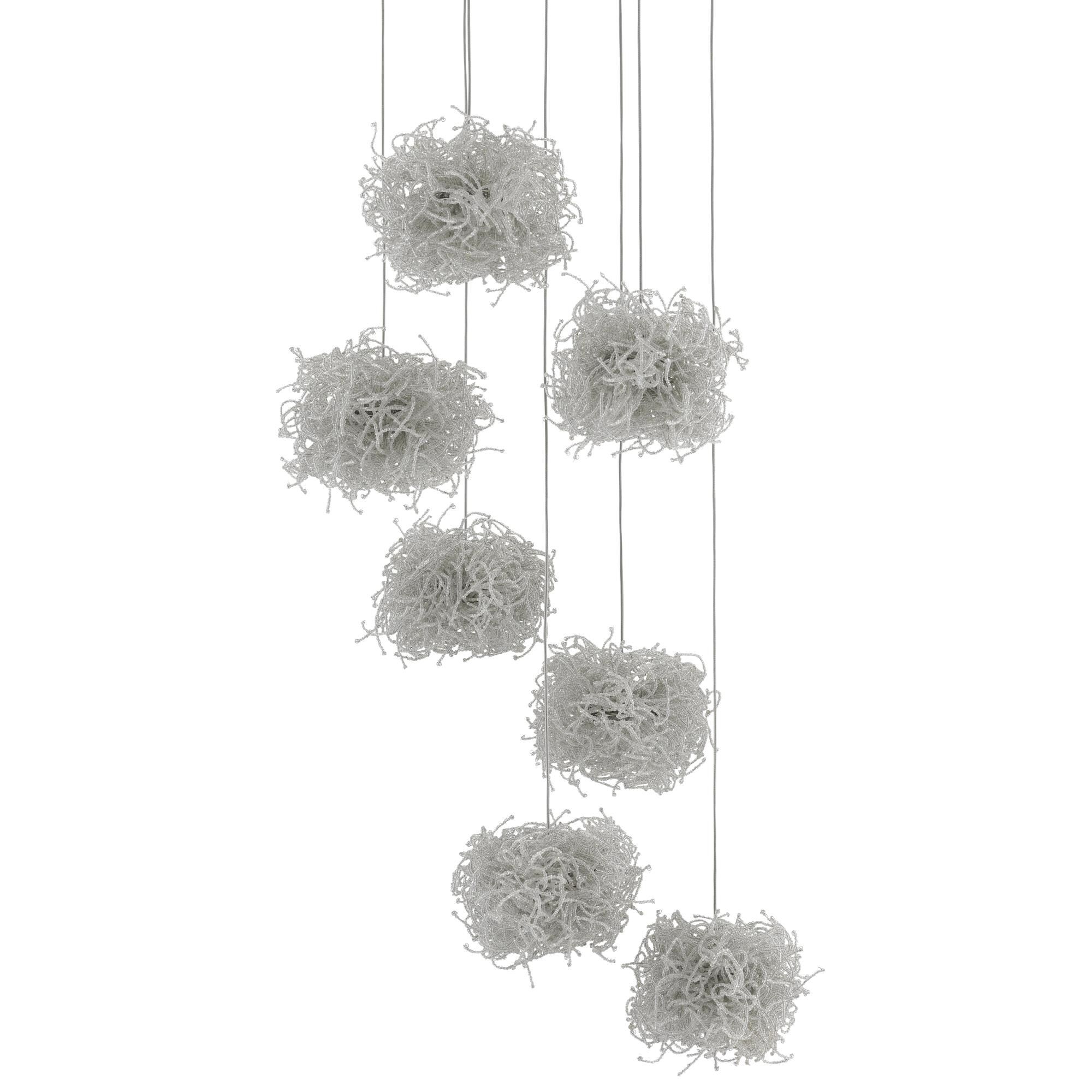 Birds Nest 7 Light LED Multi Light Pendant by Currey and Company