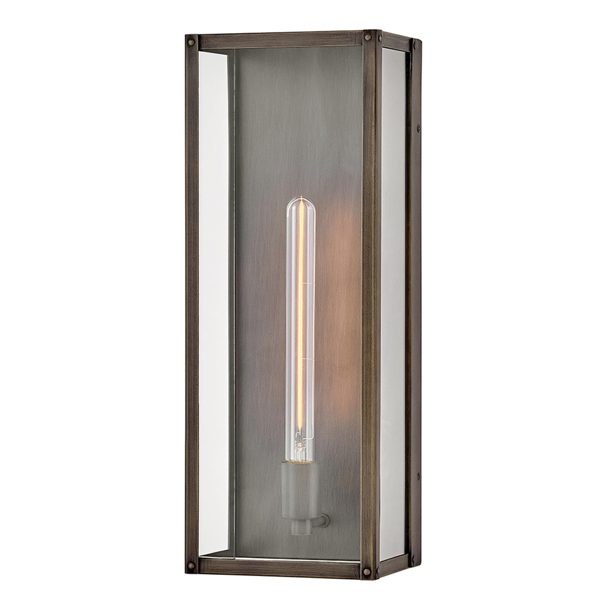 Shown in Burnished Bronze finish and Clear glass