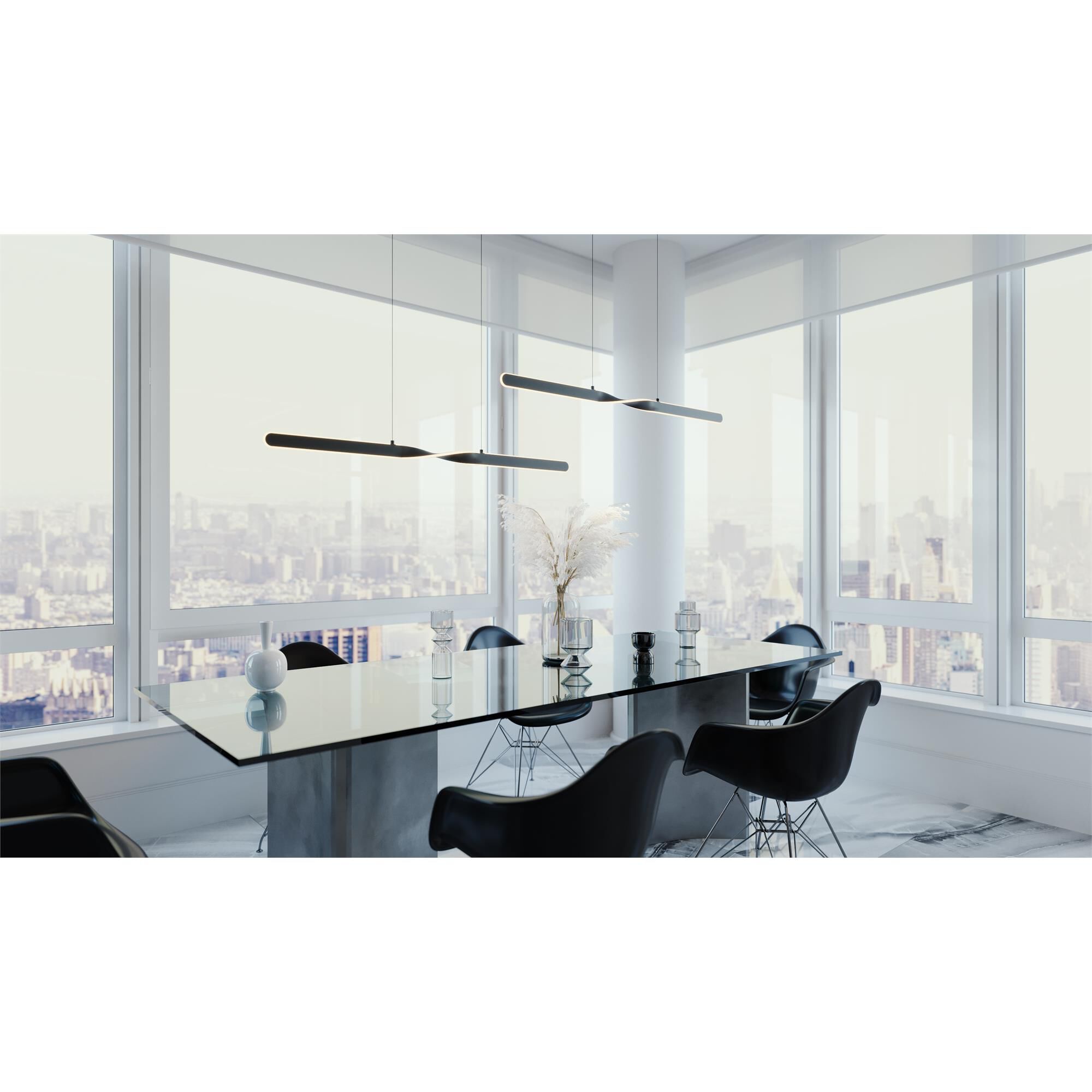 Shown in Black finish and White Acrylic shade