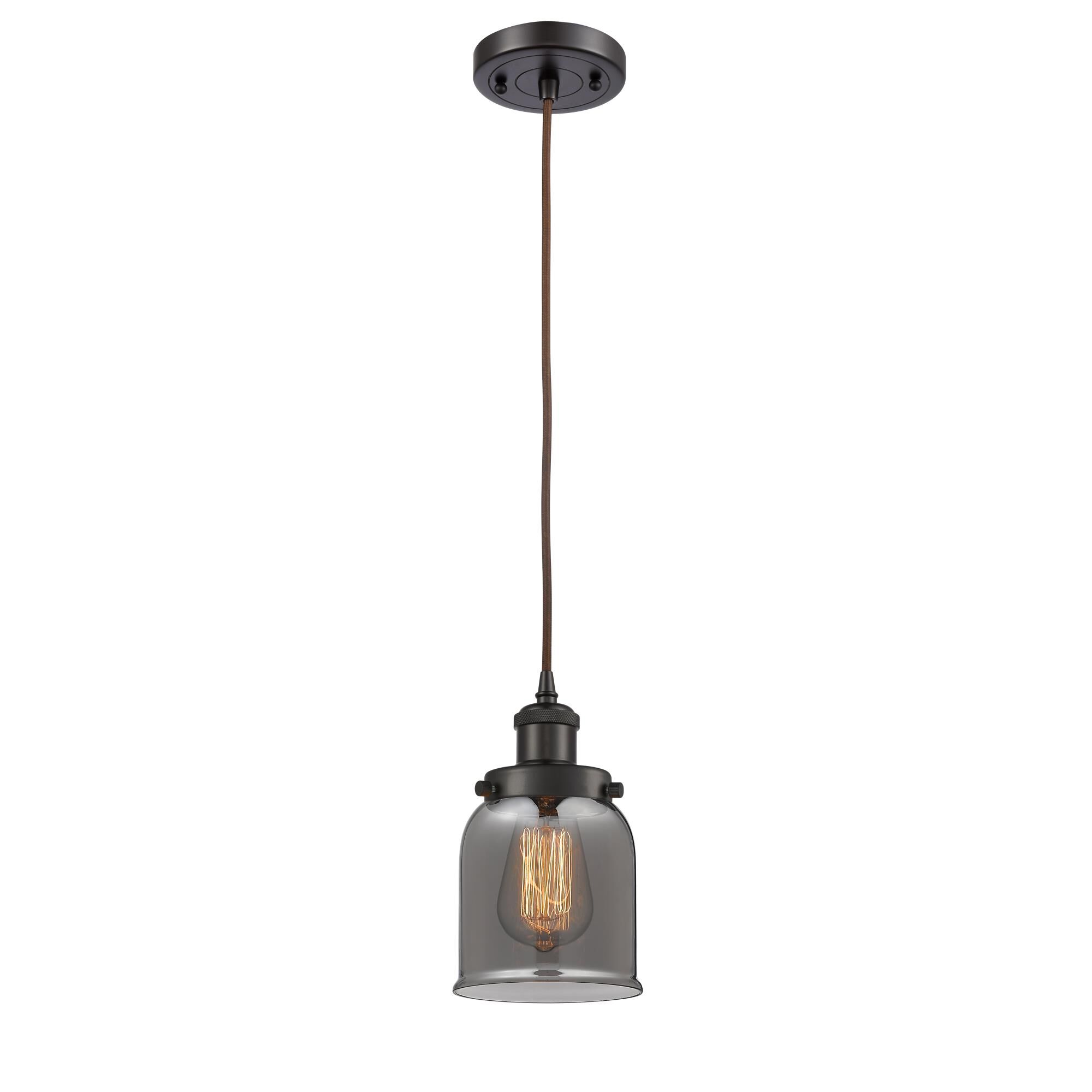 Shown in Oil Rubbed Bronze finish and Bell glass and Glass shade