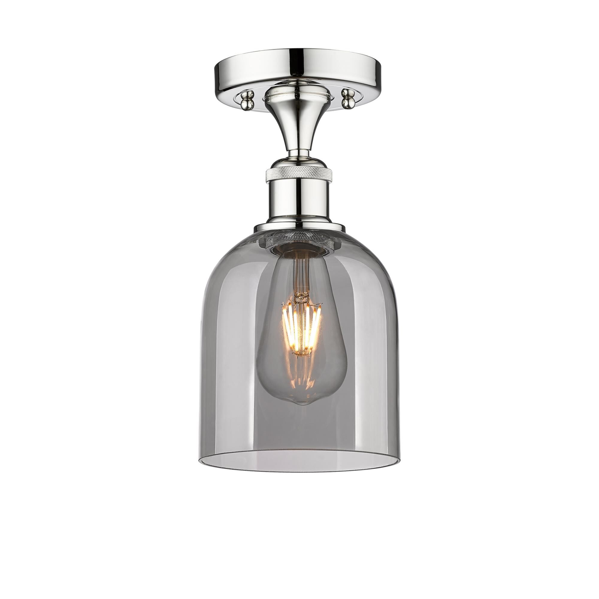Shown in Polished Chrome finish and Light Smoke glass