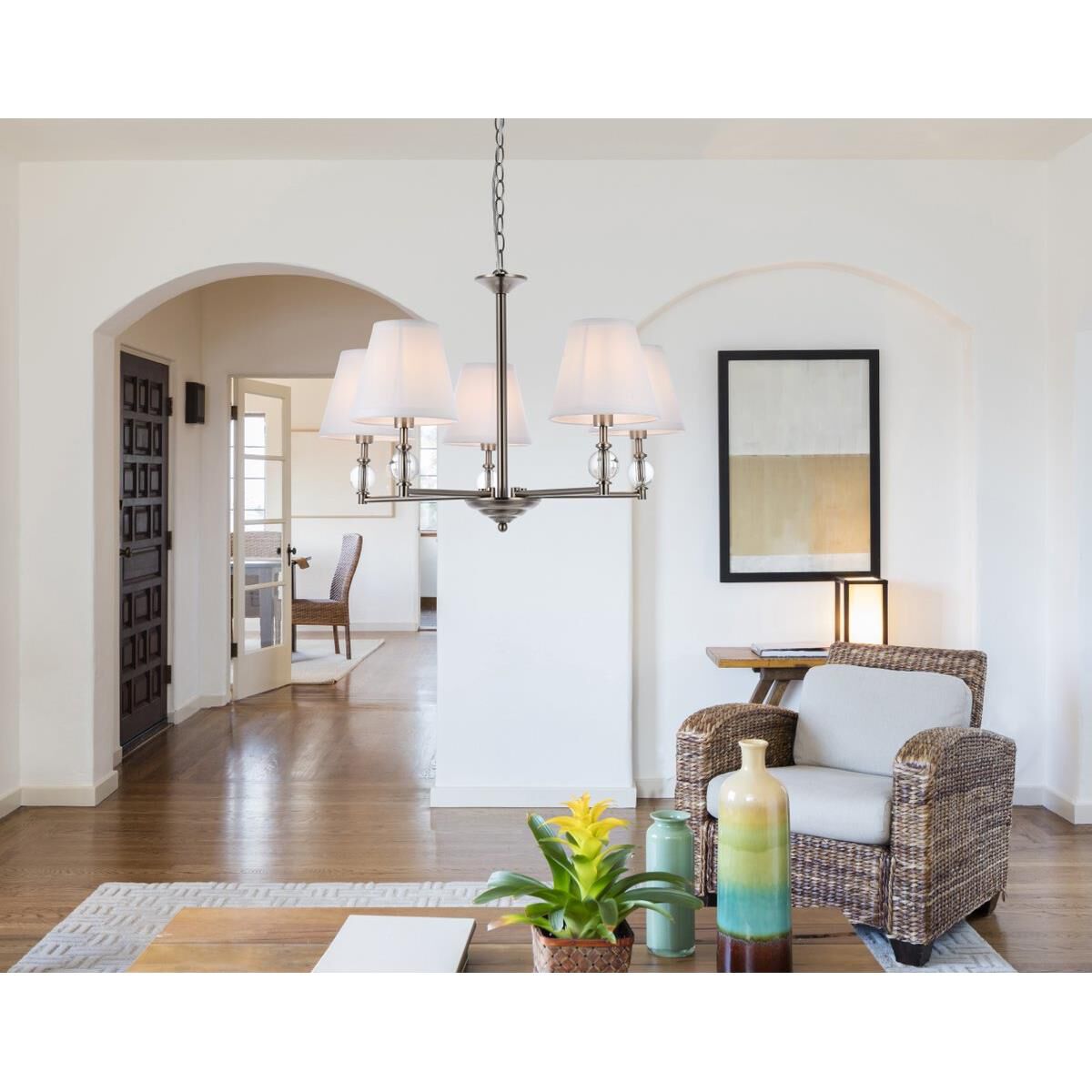 Bethany 27 Inch 5 Light Chandelier by Elegant Lighting