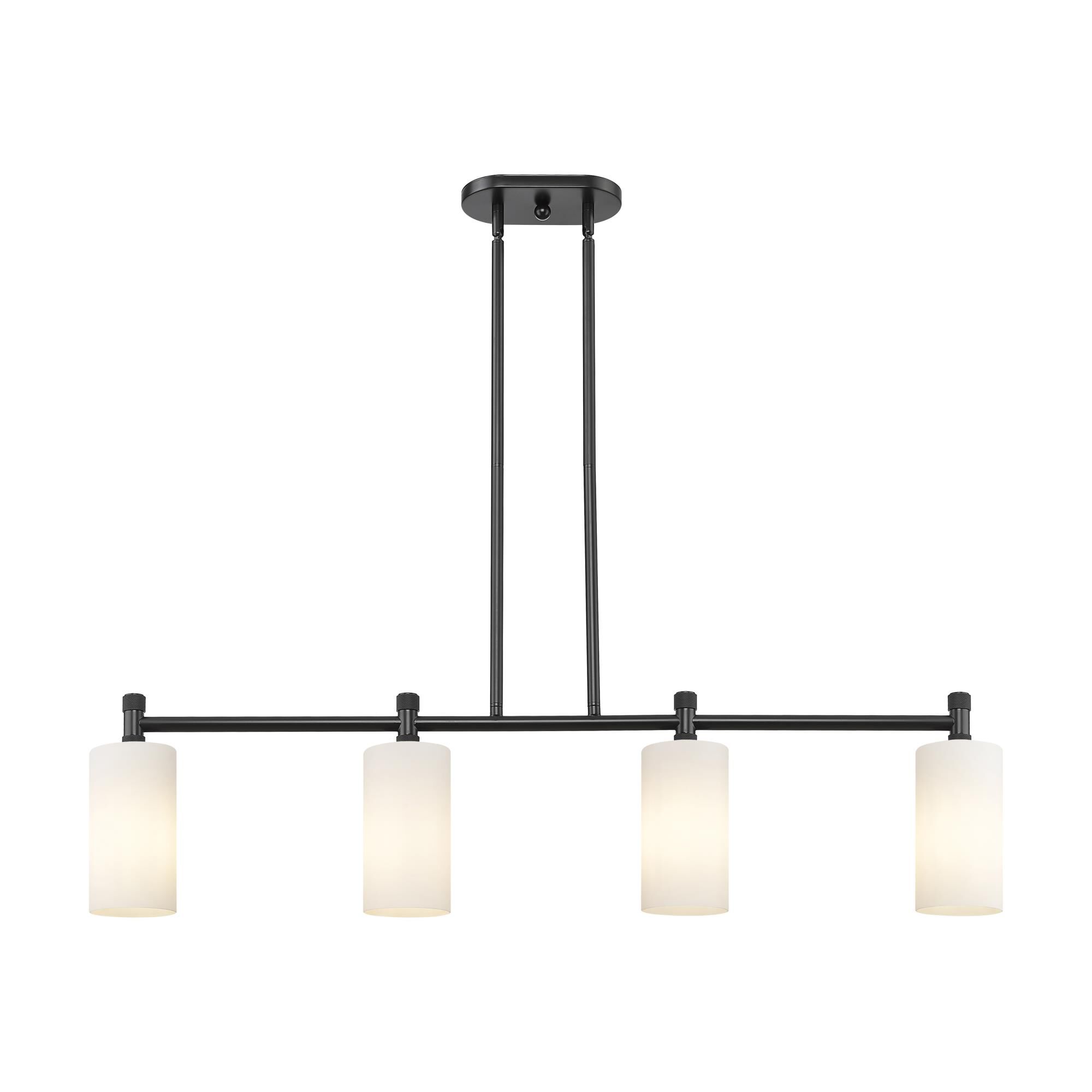 Shown in Matte Black finish and Matte White glass