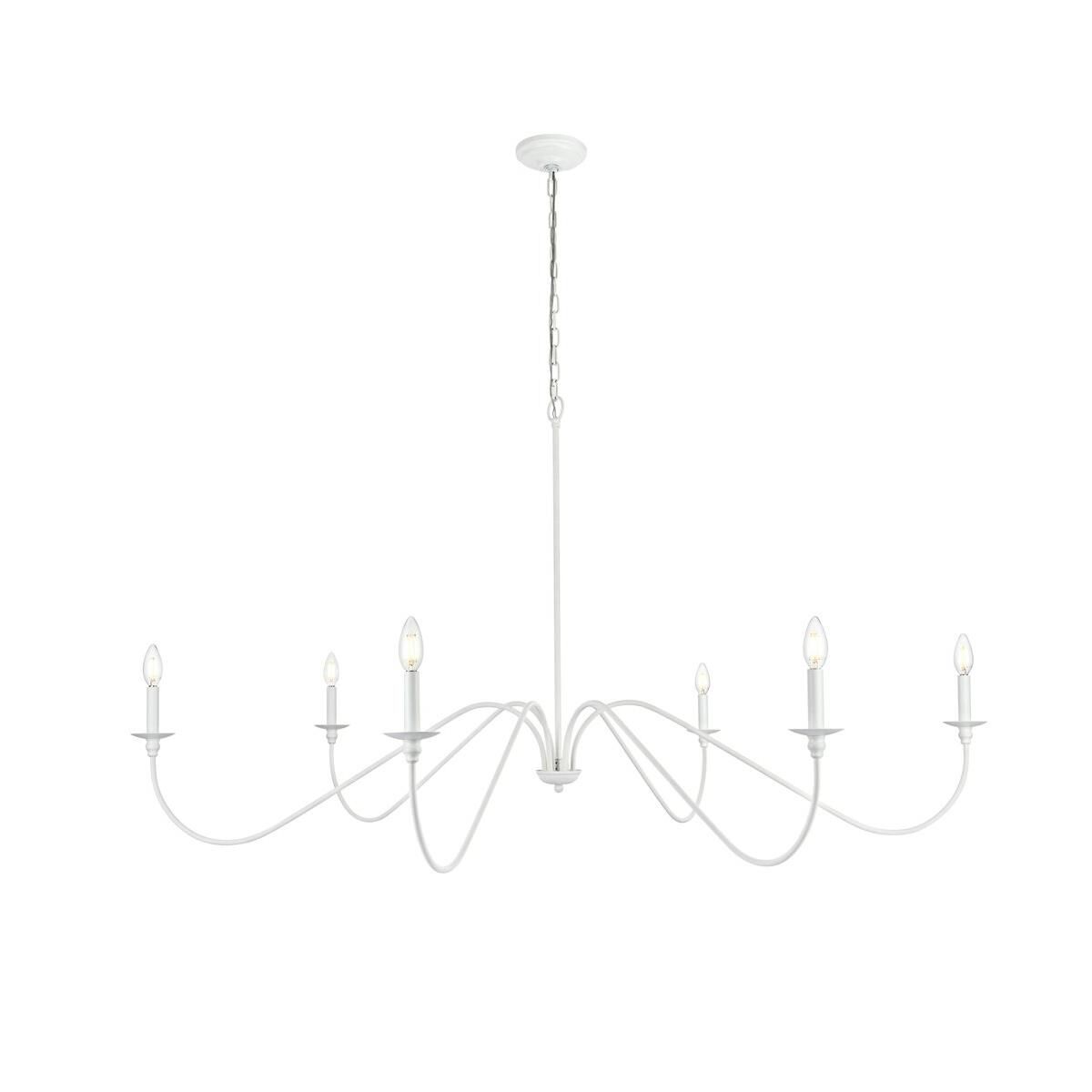 Rohan 60 Inch 6 Light Chandelier by Elegant Lighting