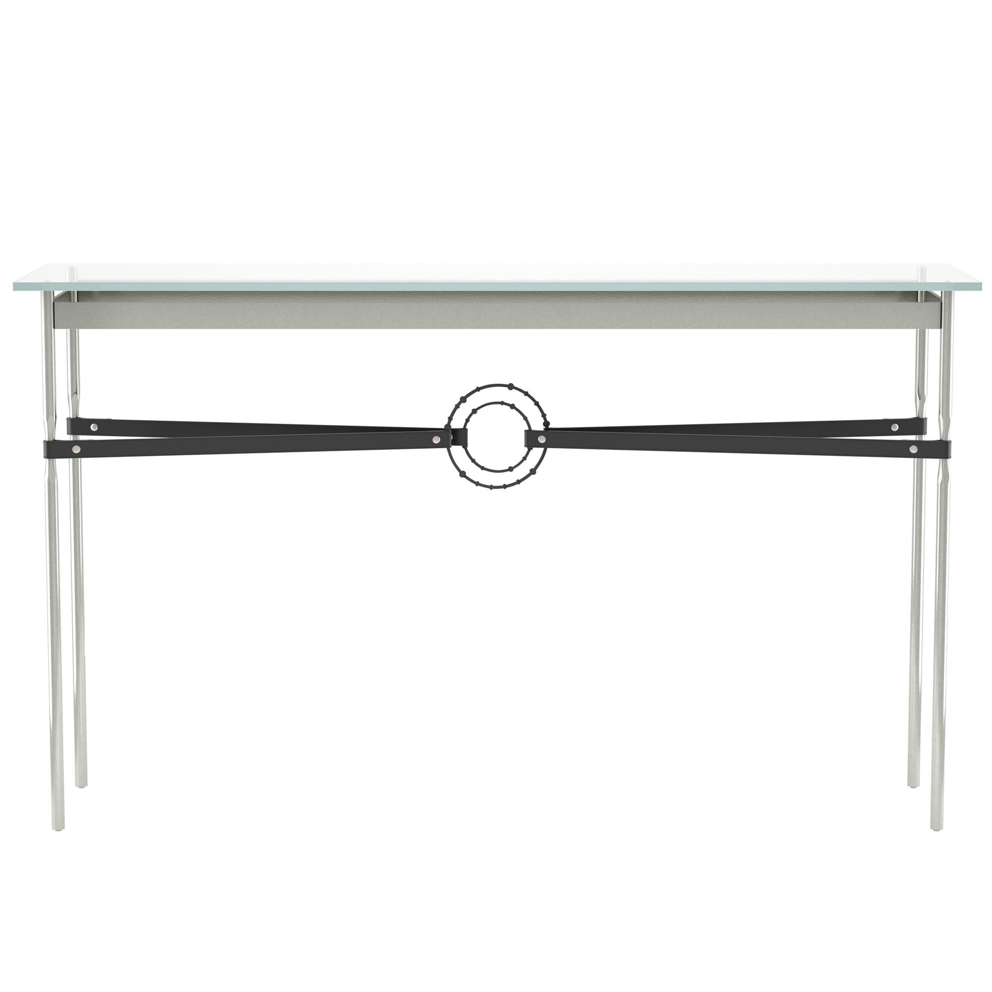 Shown in Sterling finish and Oil Rubbed Bronze with Leather Black  accent